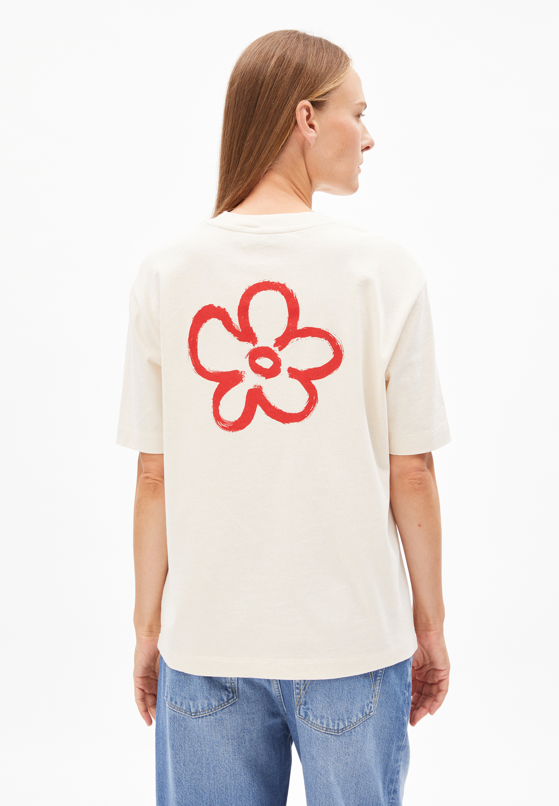 TARJAA BACK FLOWAA Heavyweight T-Shirt aus recyceltem Baumwoll Mix