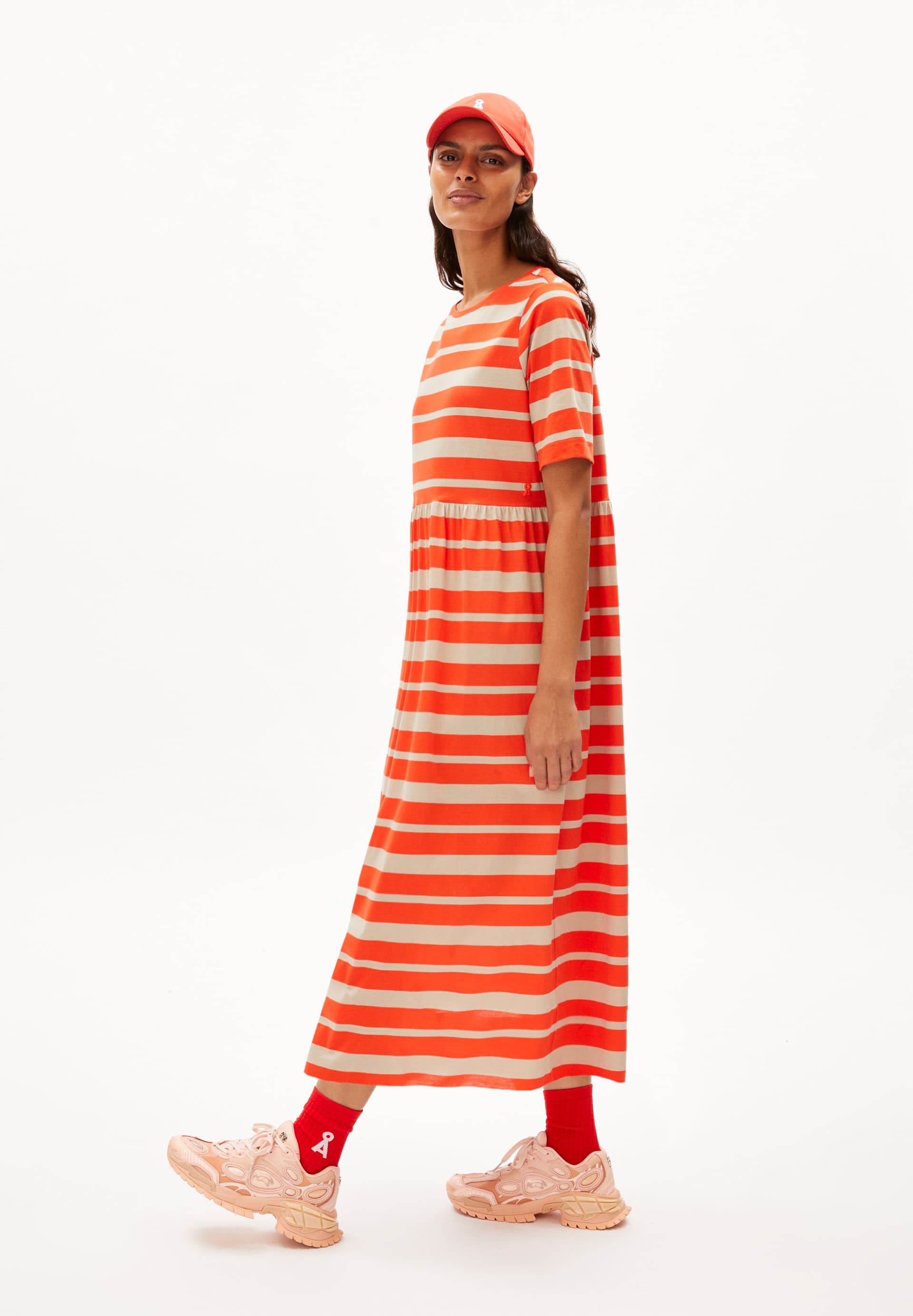 TAAKYRA BLOCK STRIPES Jersey Dress Loose Fit made of Organic Cotton