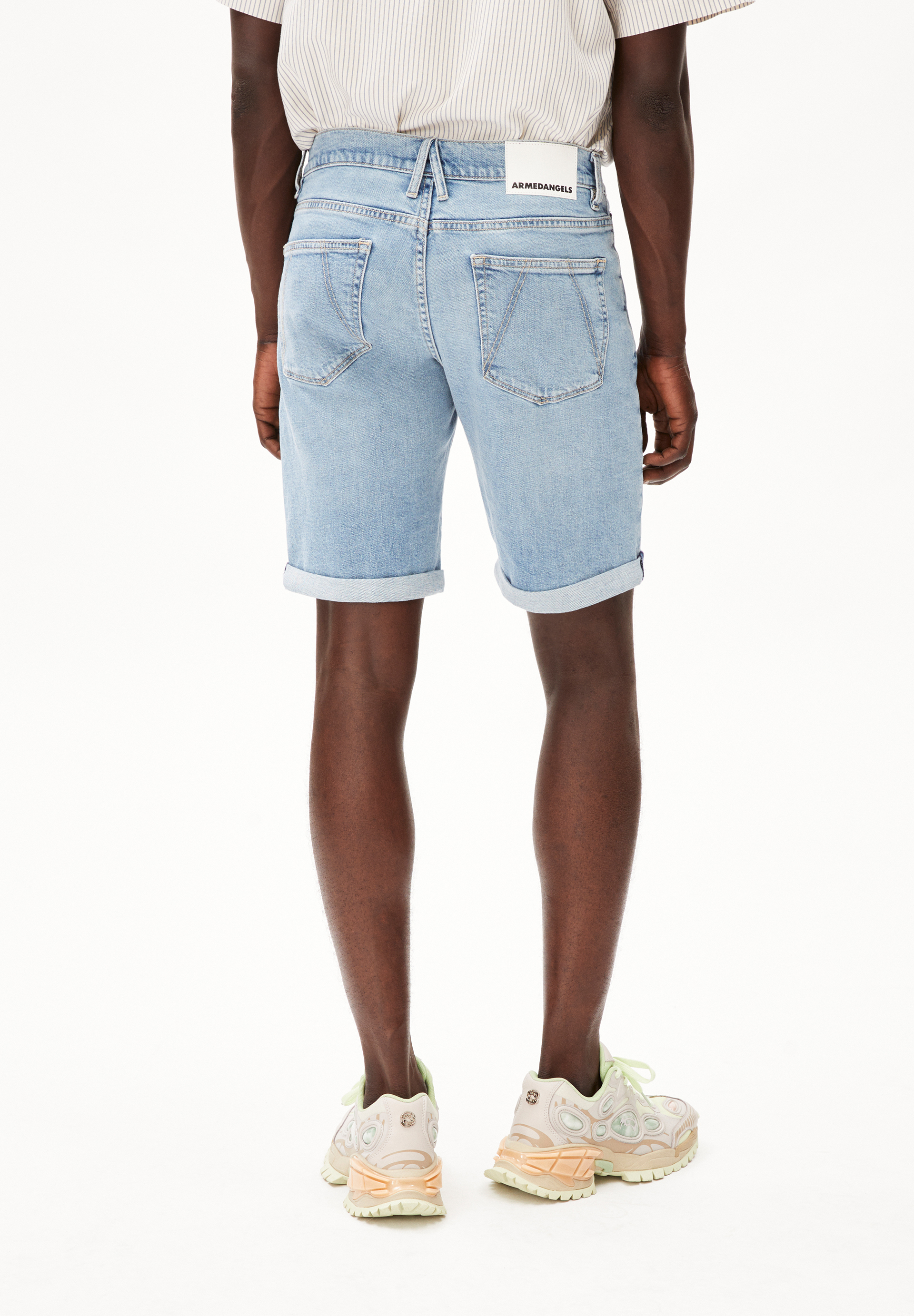 NAAILO HEMP Short en jean en coton bio et chanvre mélangés