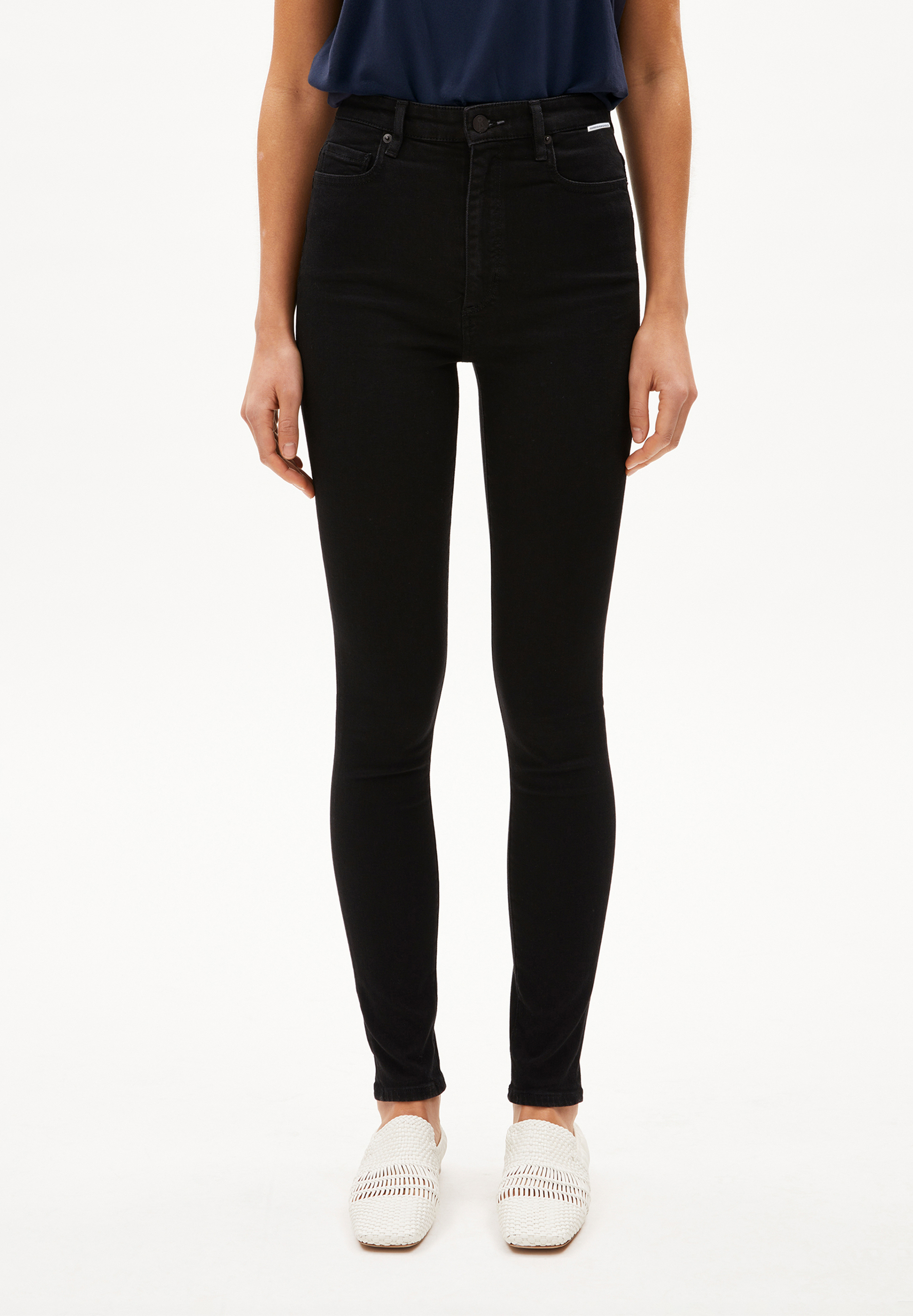 INGAA Jean skinny taille haute en coton bio mélangé x-stretch