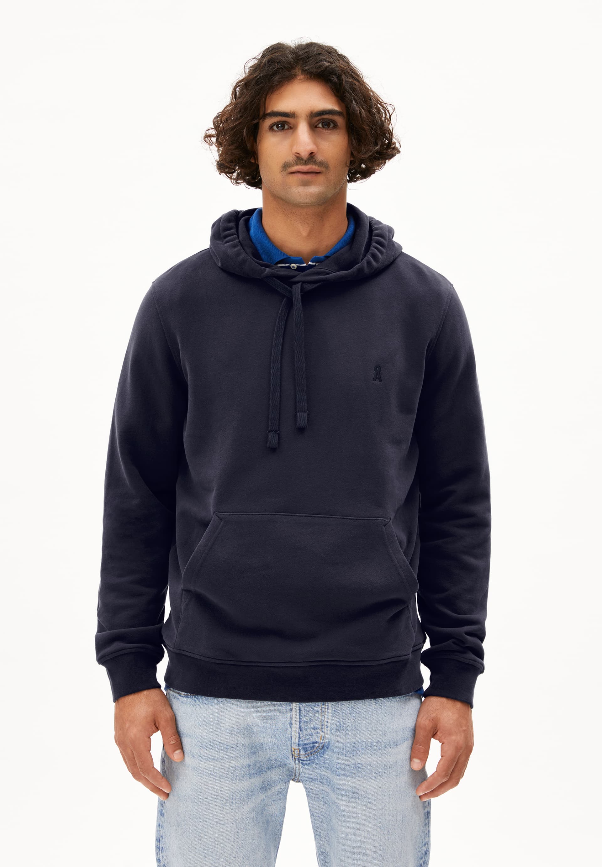 PAARLO COMFORT Sweat à capuche coupe standard en coton bio mélangé