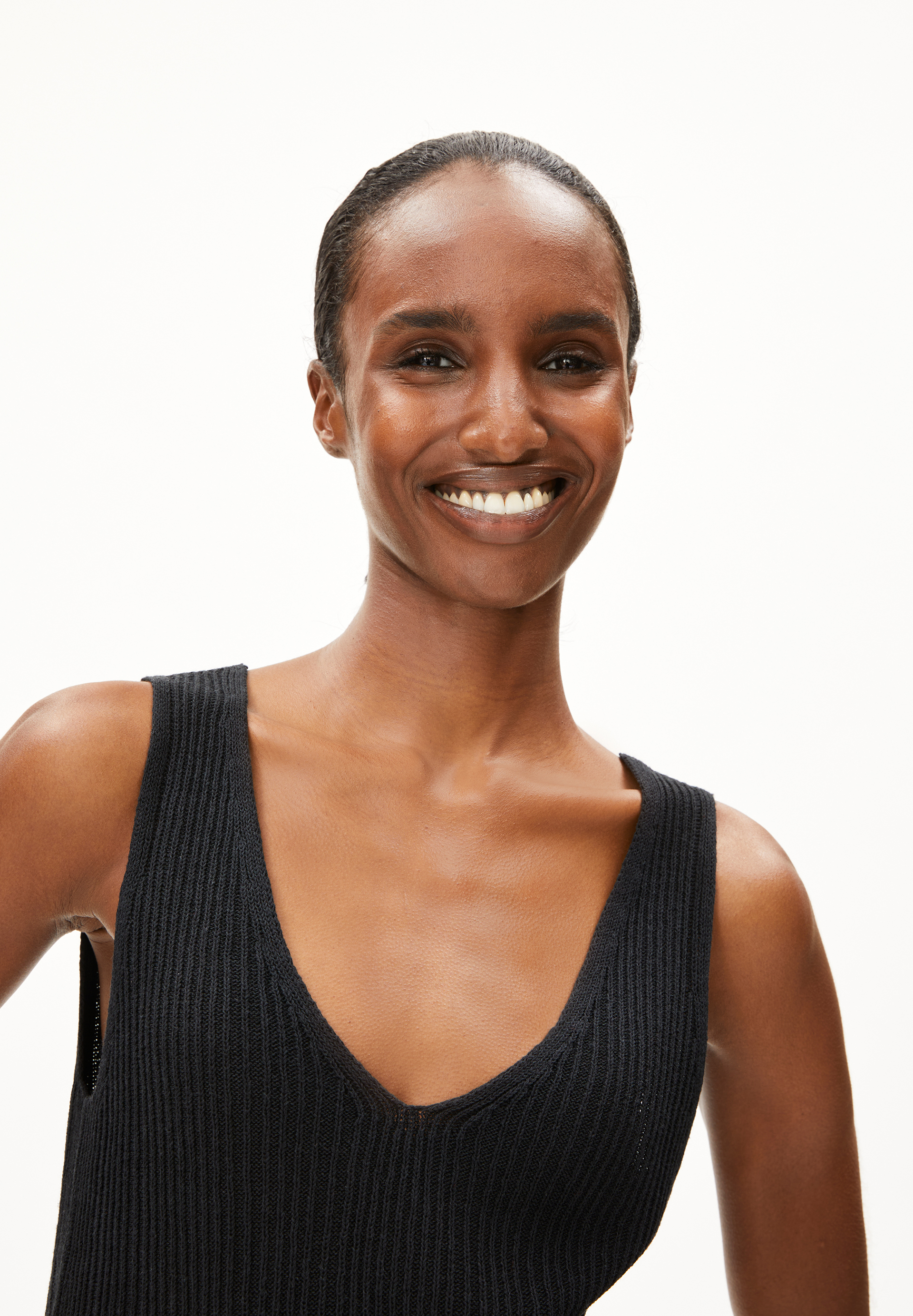 CAARO LINO Knit Top made of Linen-Mix