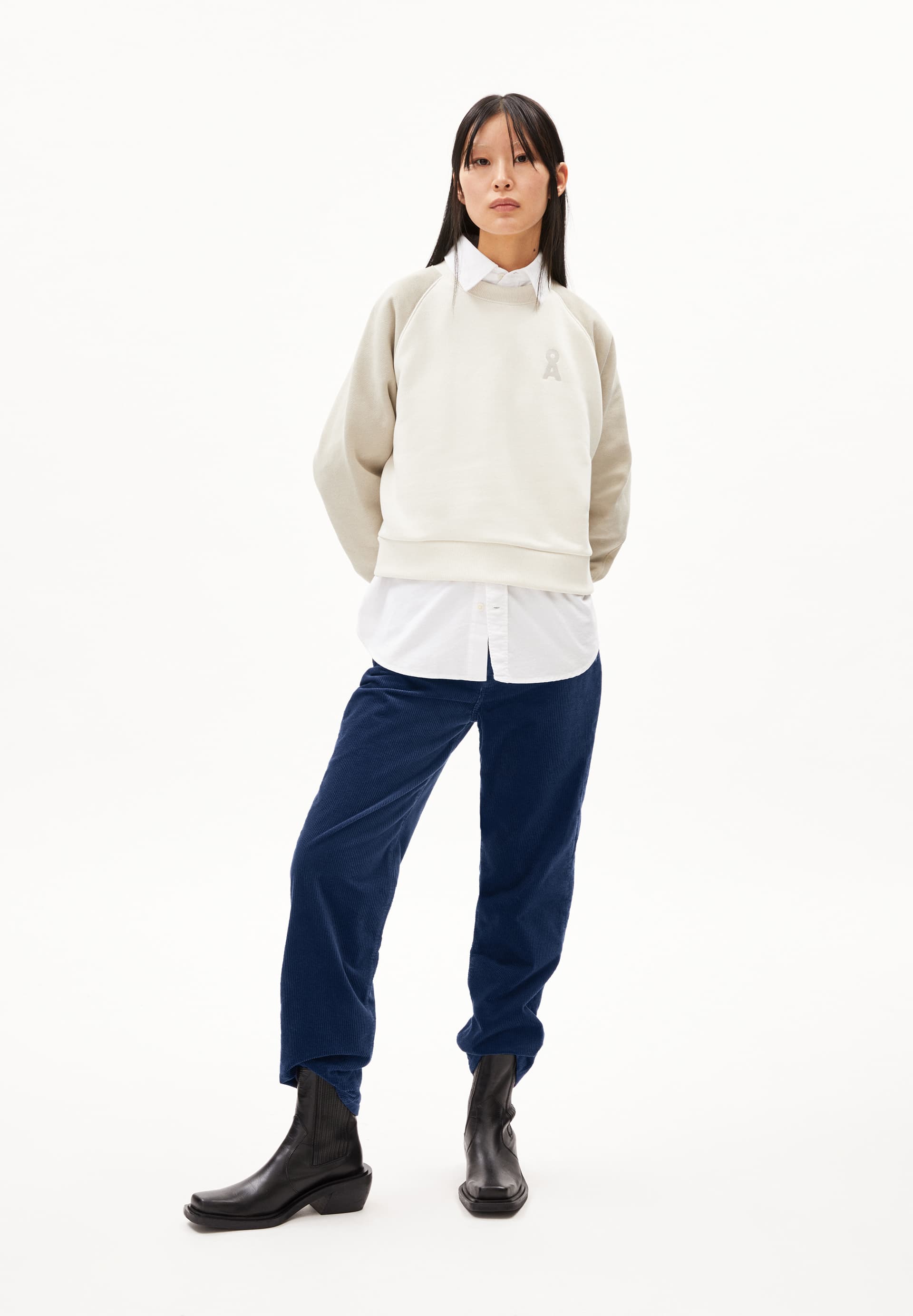 AALLY GAL COLORBLOCK Sweatshirt Regular Fit aus Bio-Baumwolle