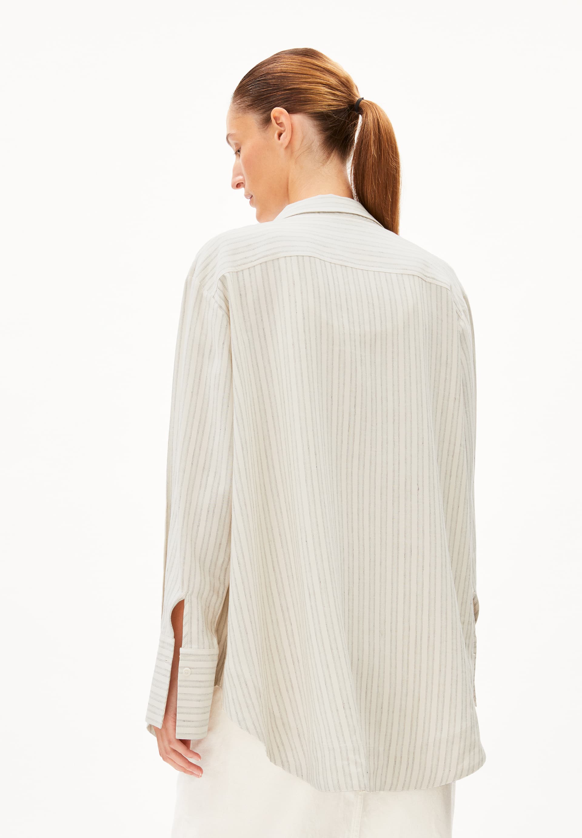EASSAAL LINO STRIPES Blouse Loose Fit made of Linen-Mix
