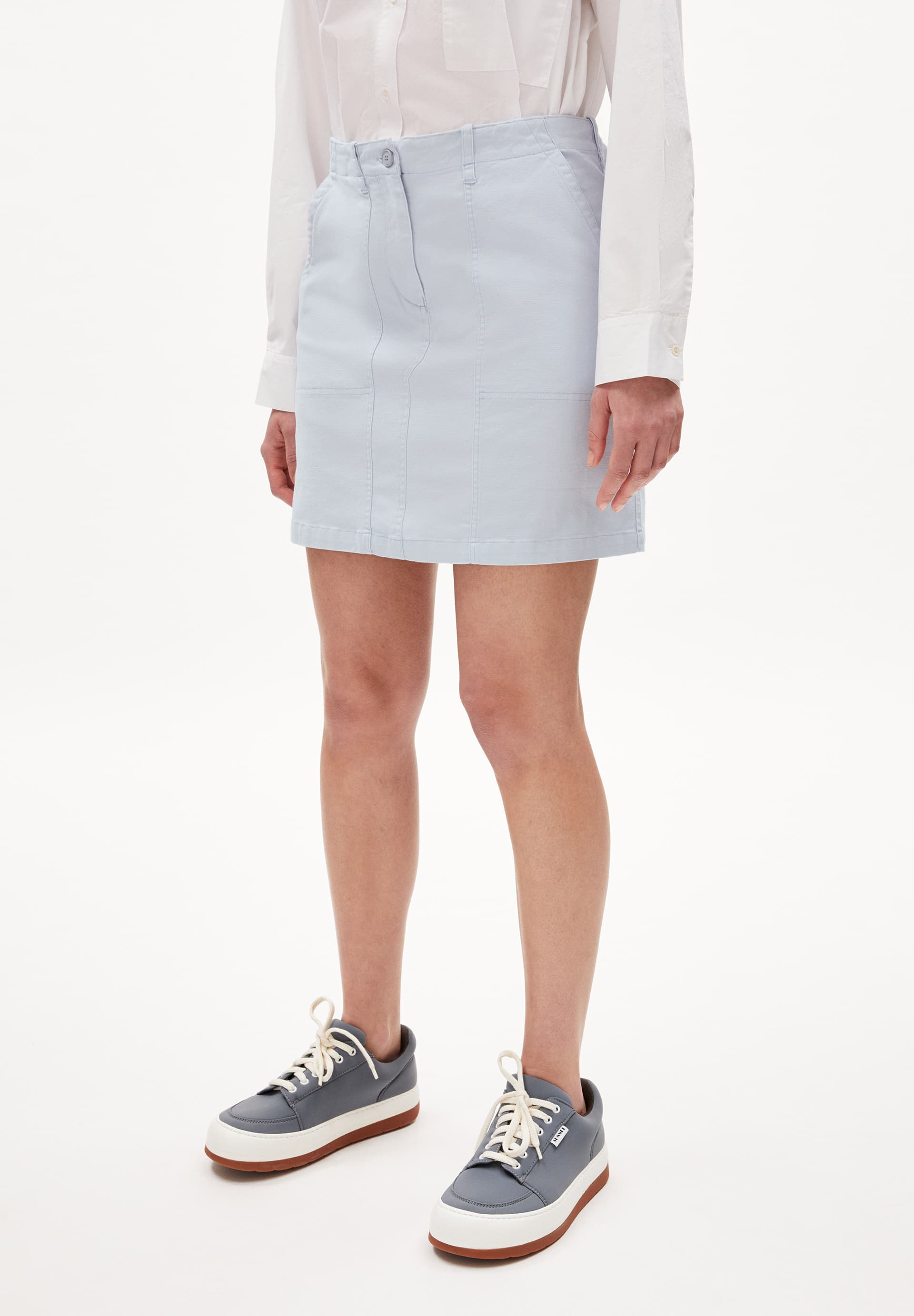 FAAMKE Heavyweight Woven Skirt Regular Fit made of Organic Cotton Mix