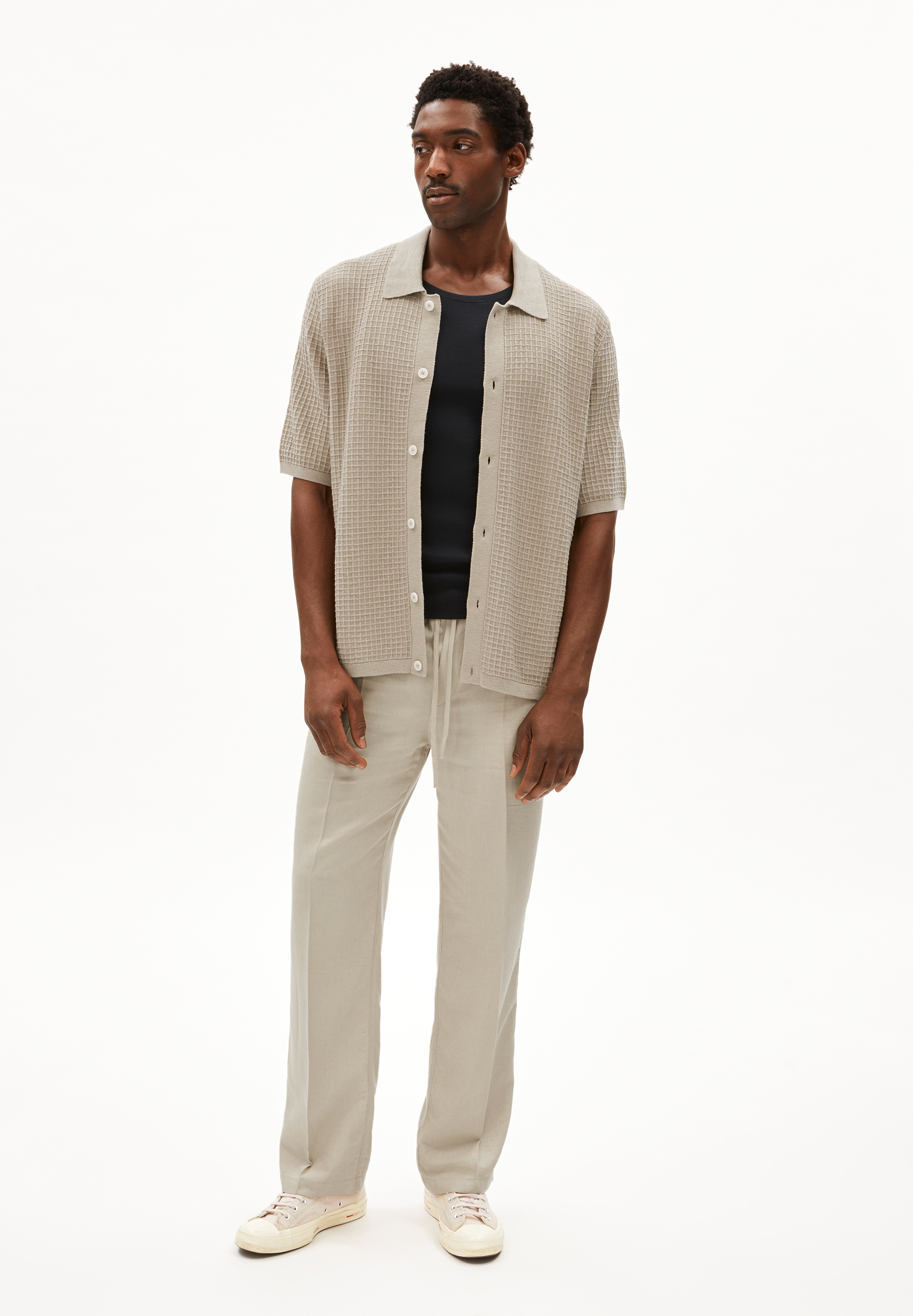 EDUAARDO Strick-Poloshirt aus Bio-Baumwolle