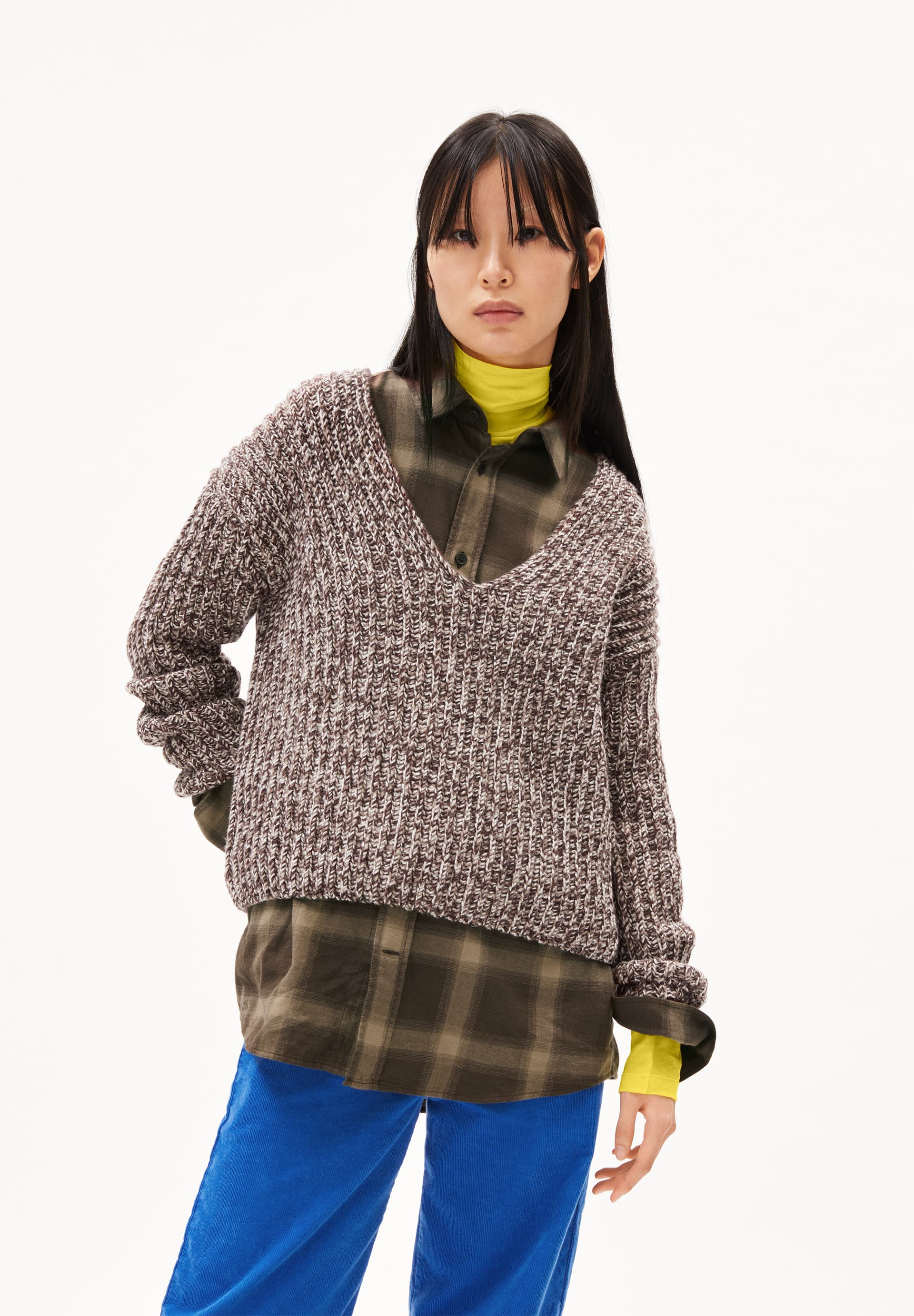 SAKIAA LEOPARD Knit Sweater Oversized Fit made of Organic Wool Mix