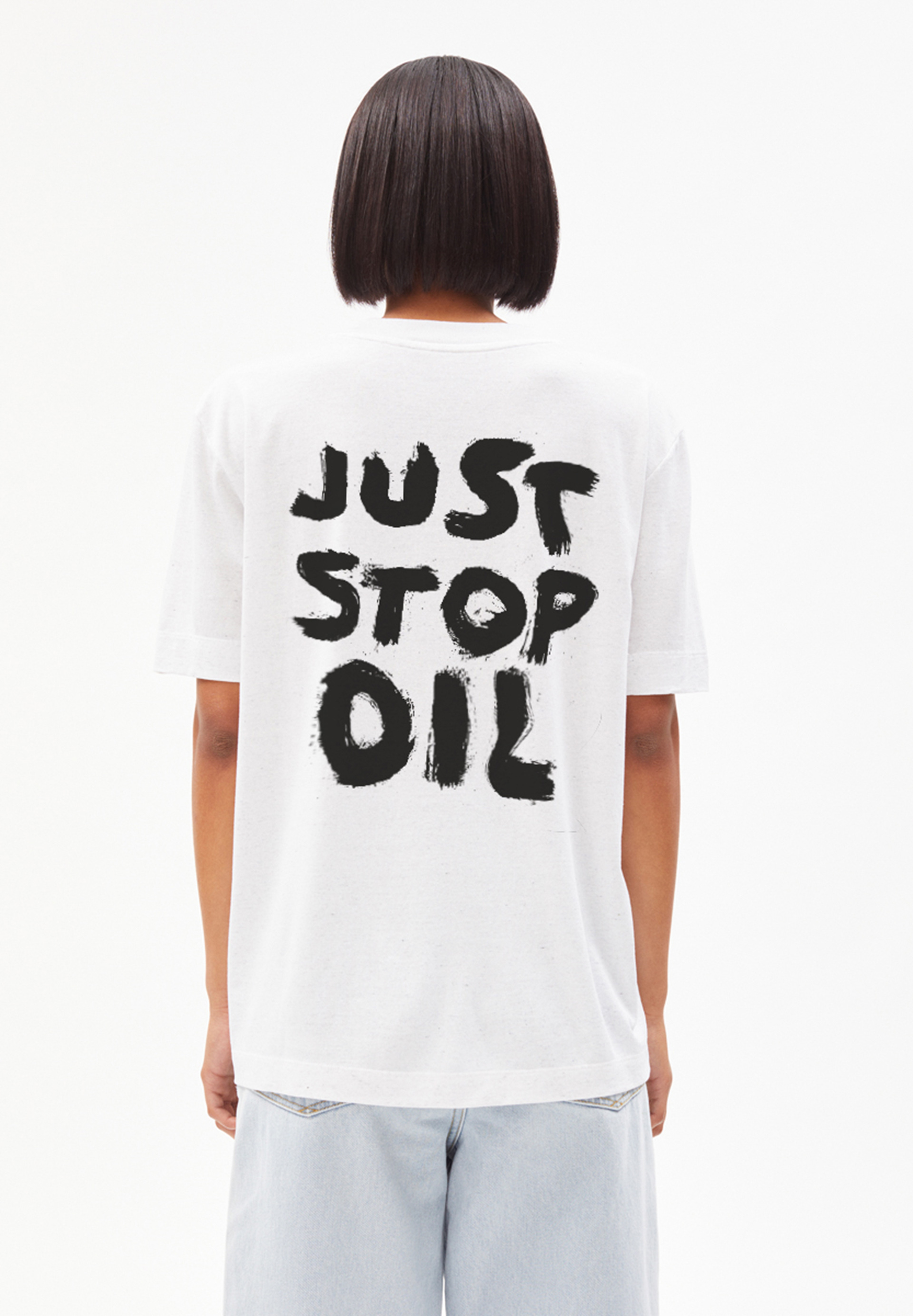 TARAA JUST STOP OIL 02 T-Shirt made of recycled Cotton (Womens fit)