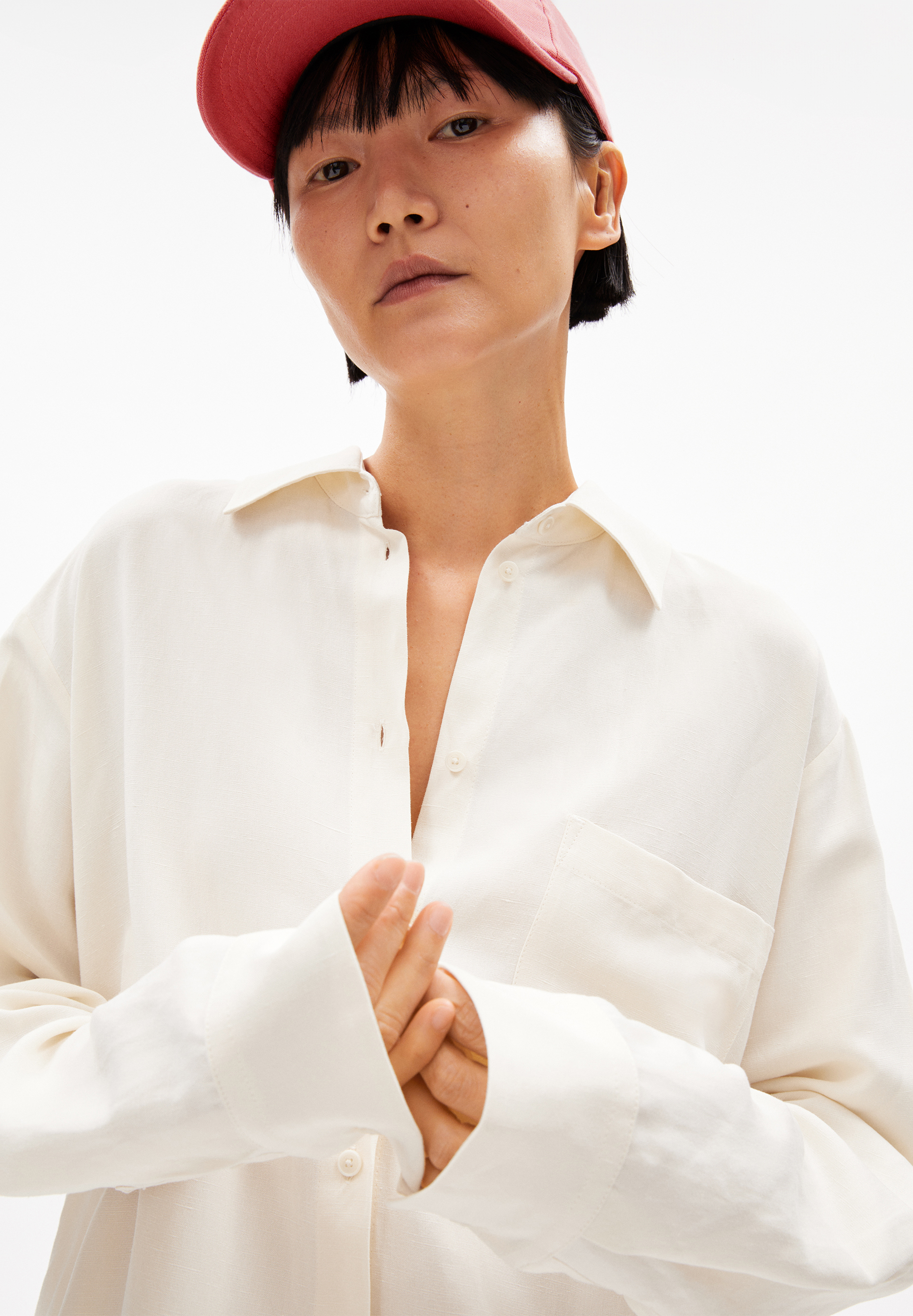 MAALGAA LINO Blouse en lin mélangé