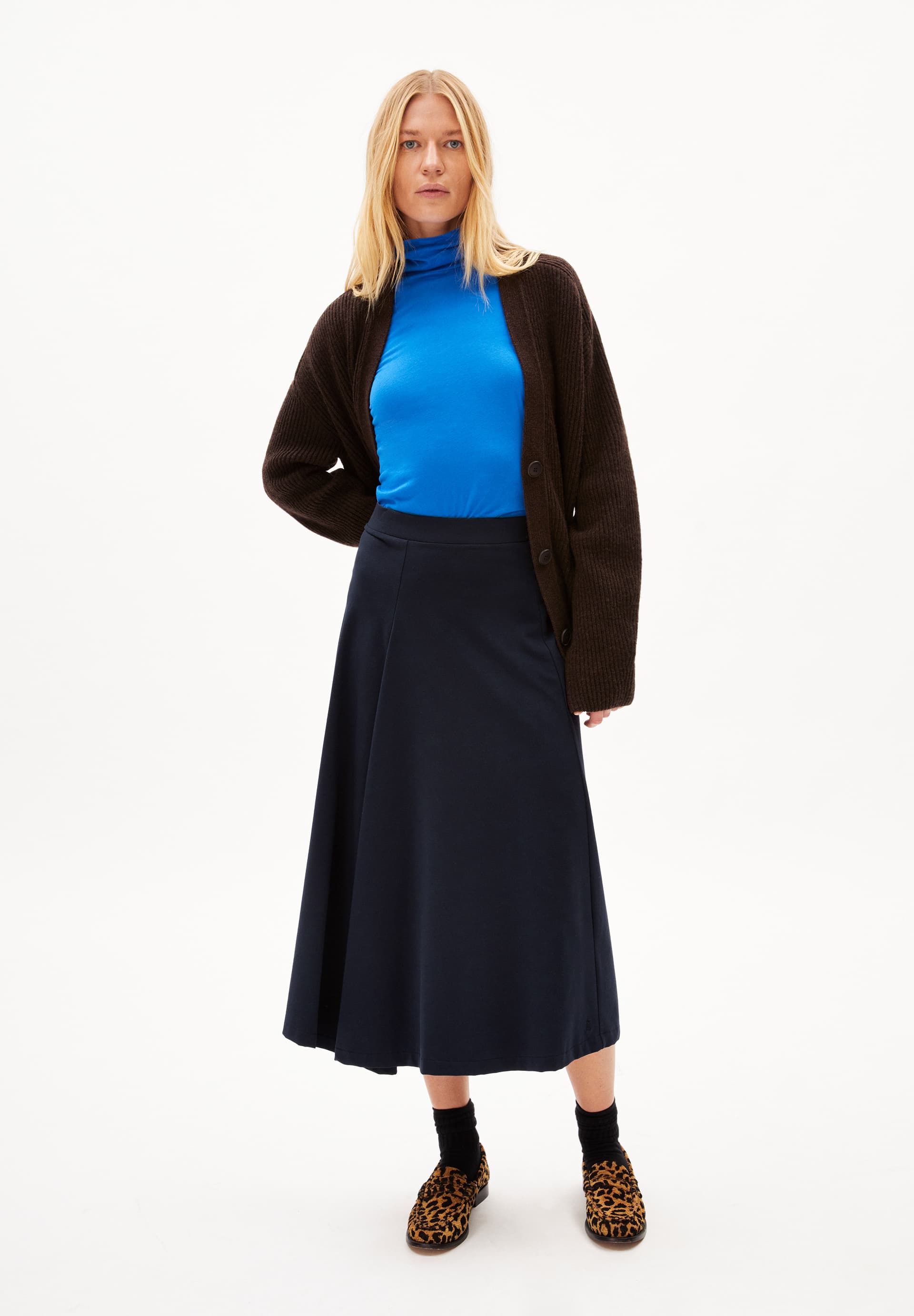 AVAA LOUAA Jersey Skirt Relaxed Fit made of Organic Cotton Mix