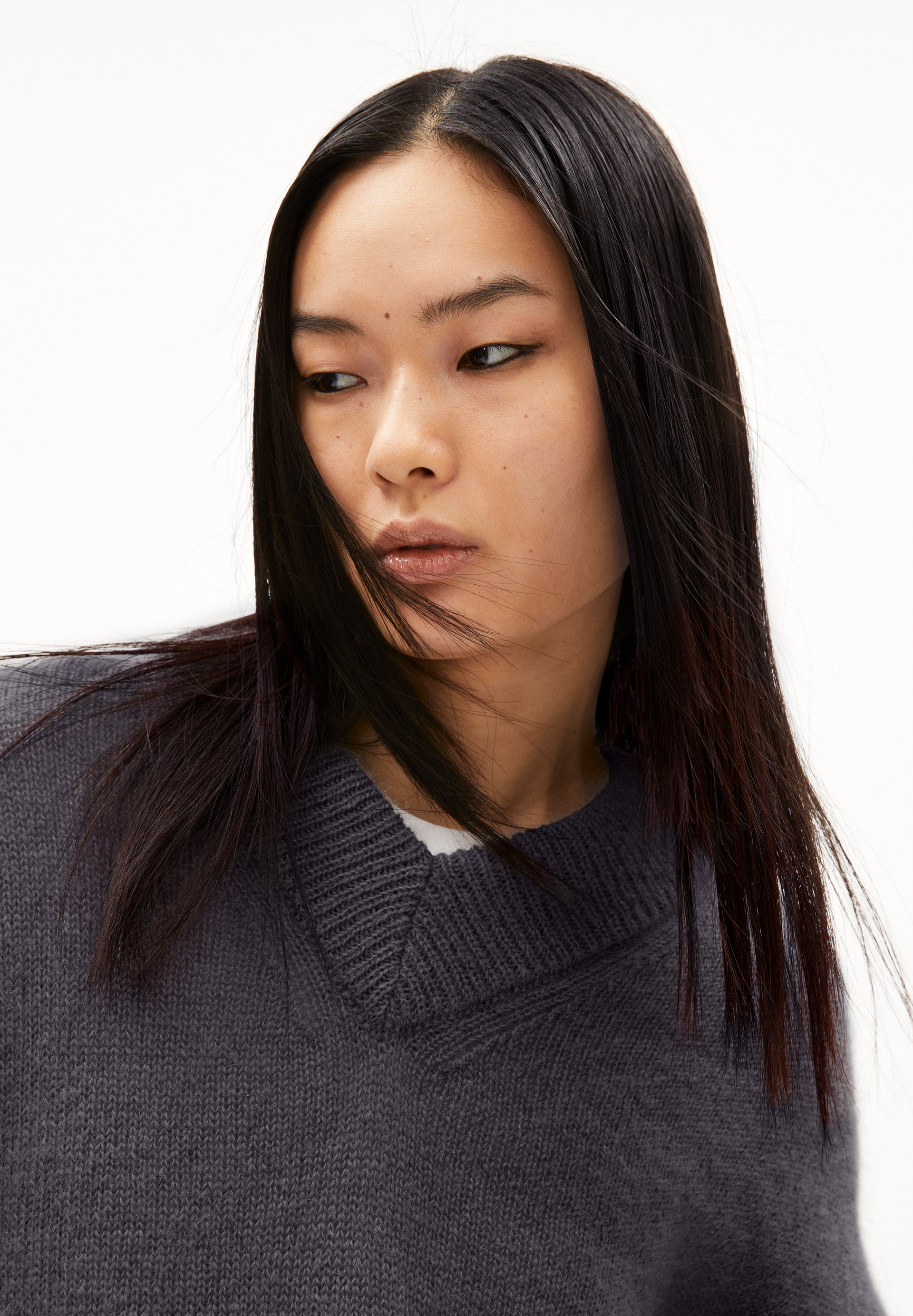 ALBASAA MOHAIR Pull coupe oversize en laine mohair mélangée