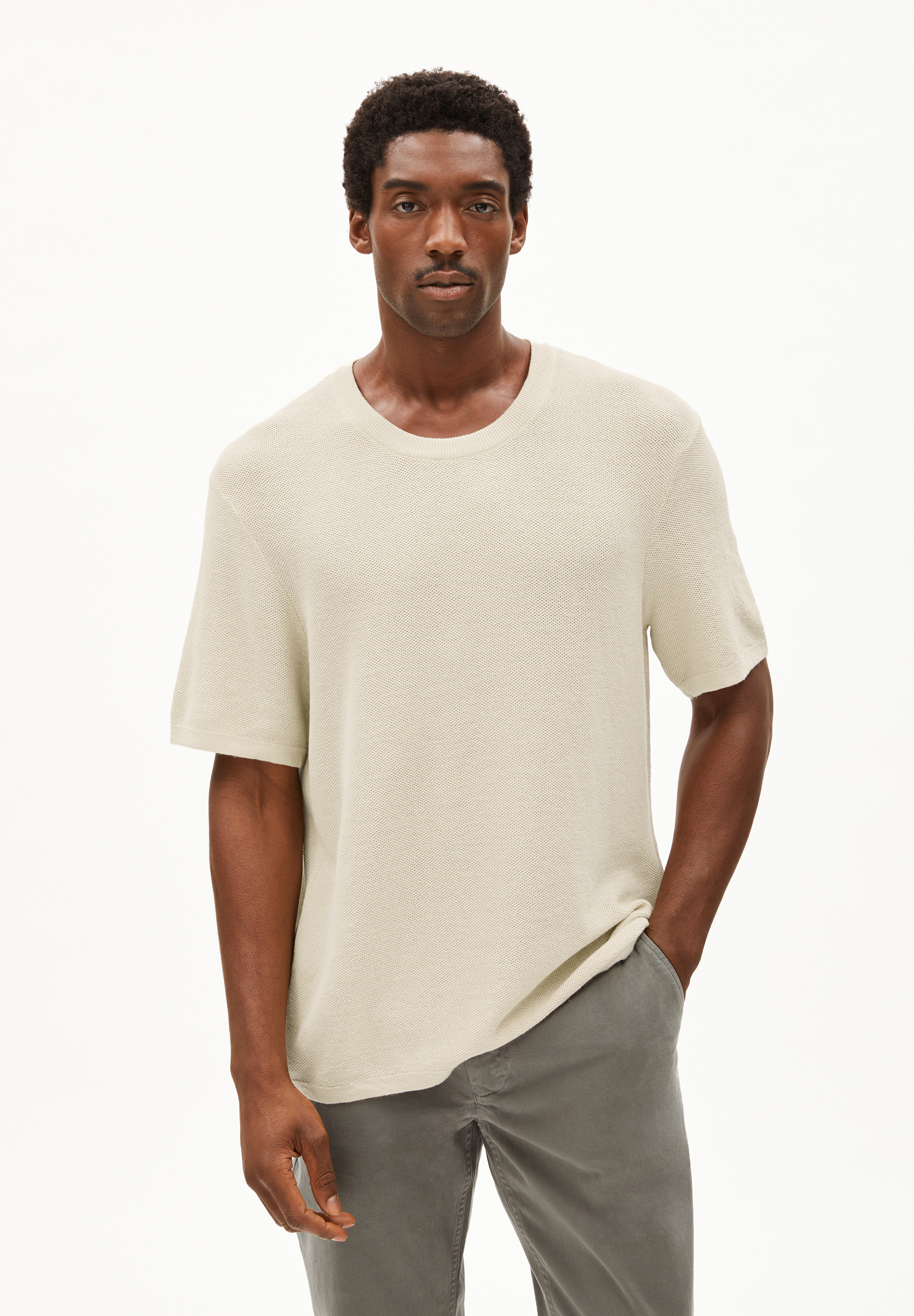 ERWAAN LINO Strickshirt aus Leinen-Mix