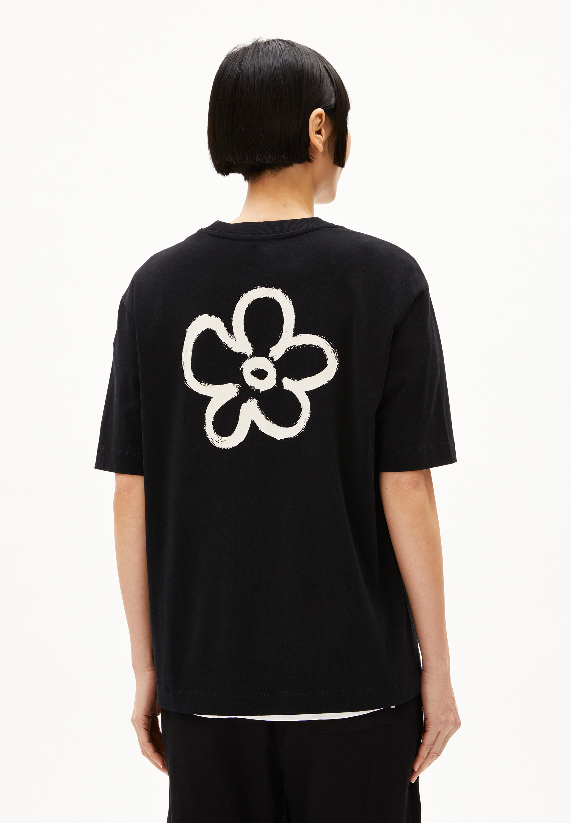 TARJAA BACK FLOWAA Heavyweight T-shirt van gerecyclede katoenmix