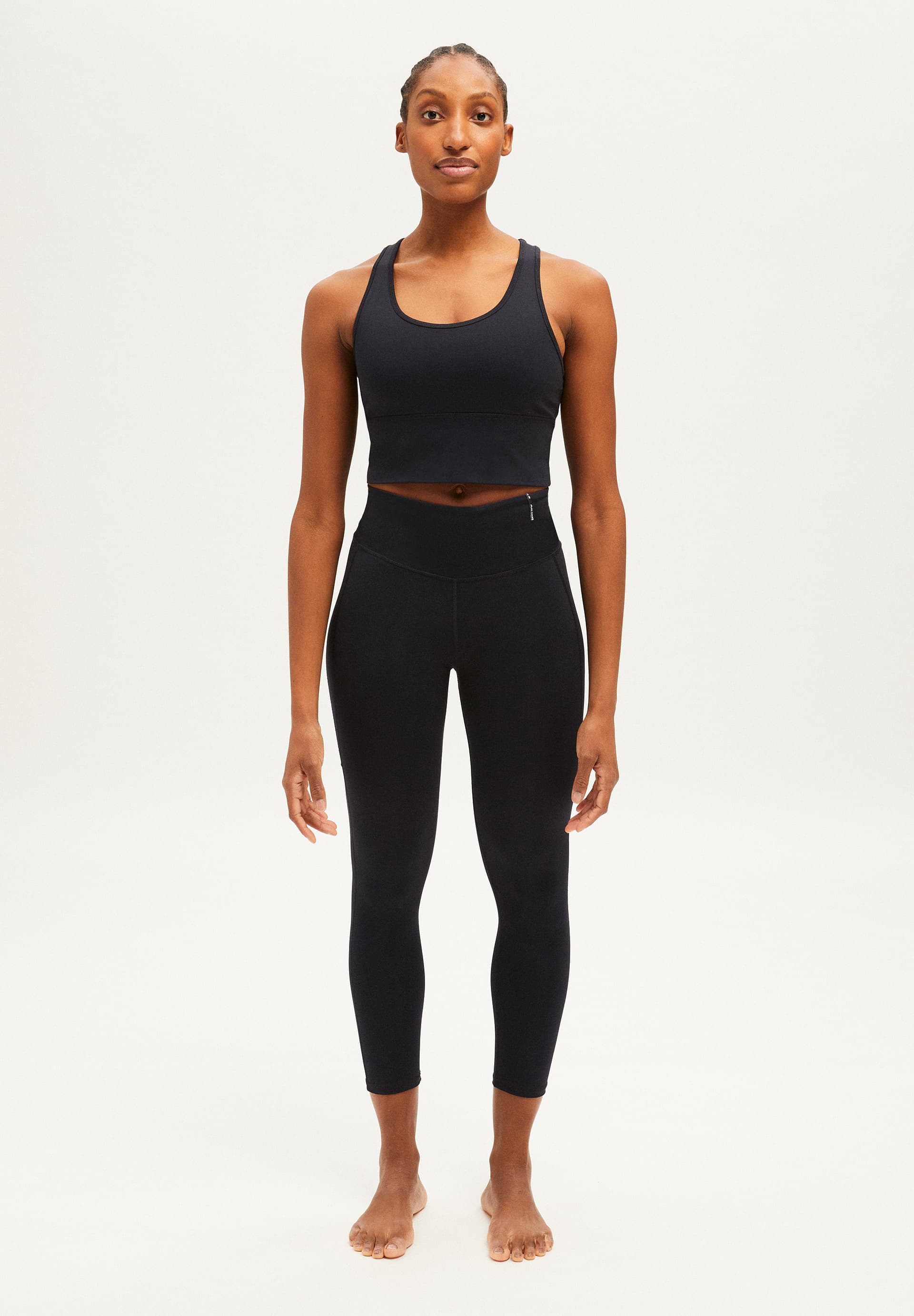 AMBAA Activewear legging van polyamide mix (gerecycleerd)