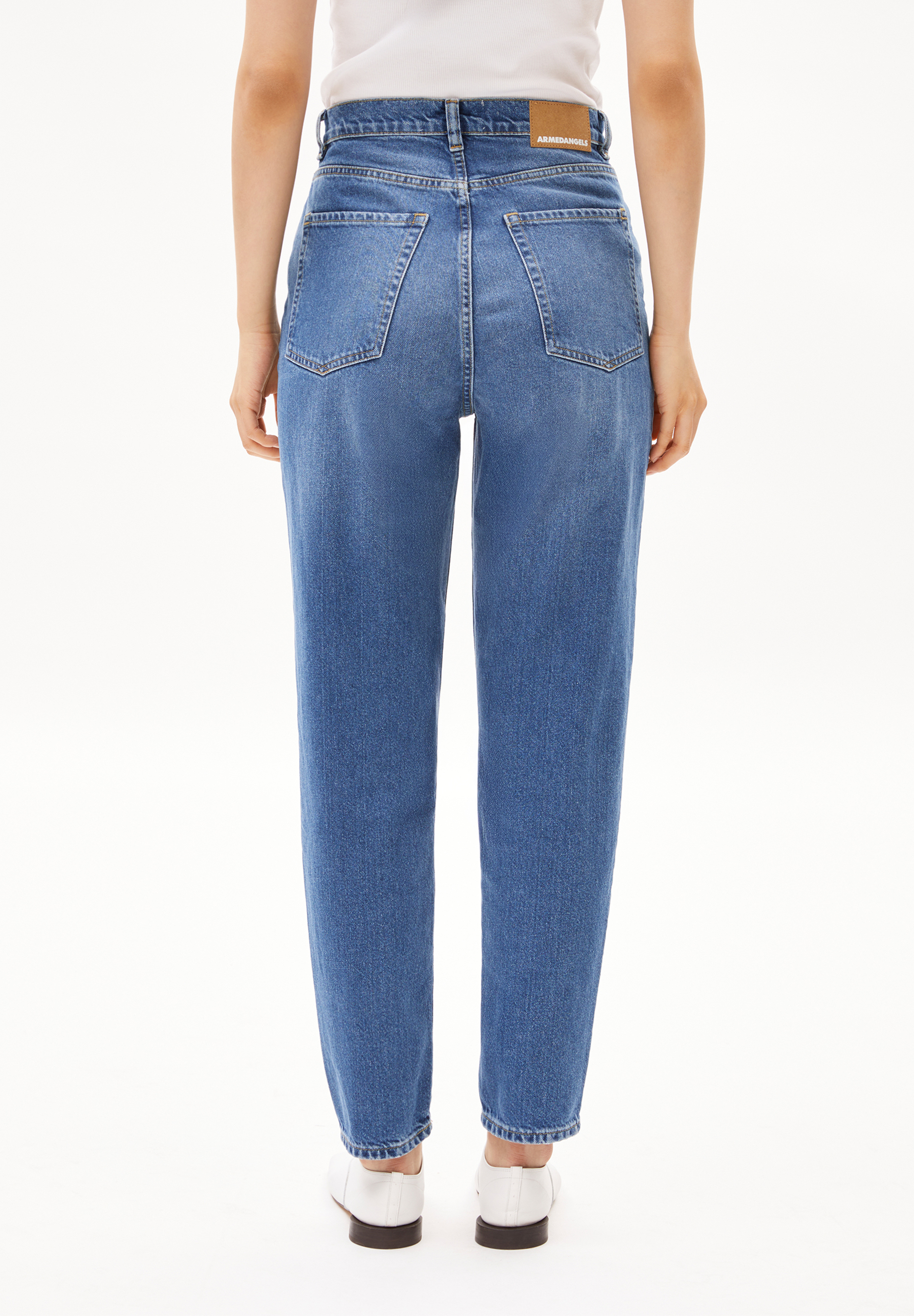MAIRAA Jeans Mom Fit High Waist Ankle recycled Cotton Non-Stretch