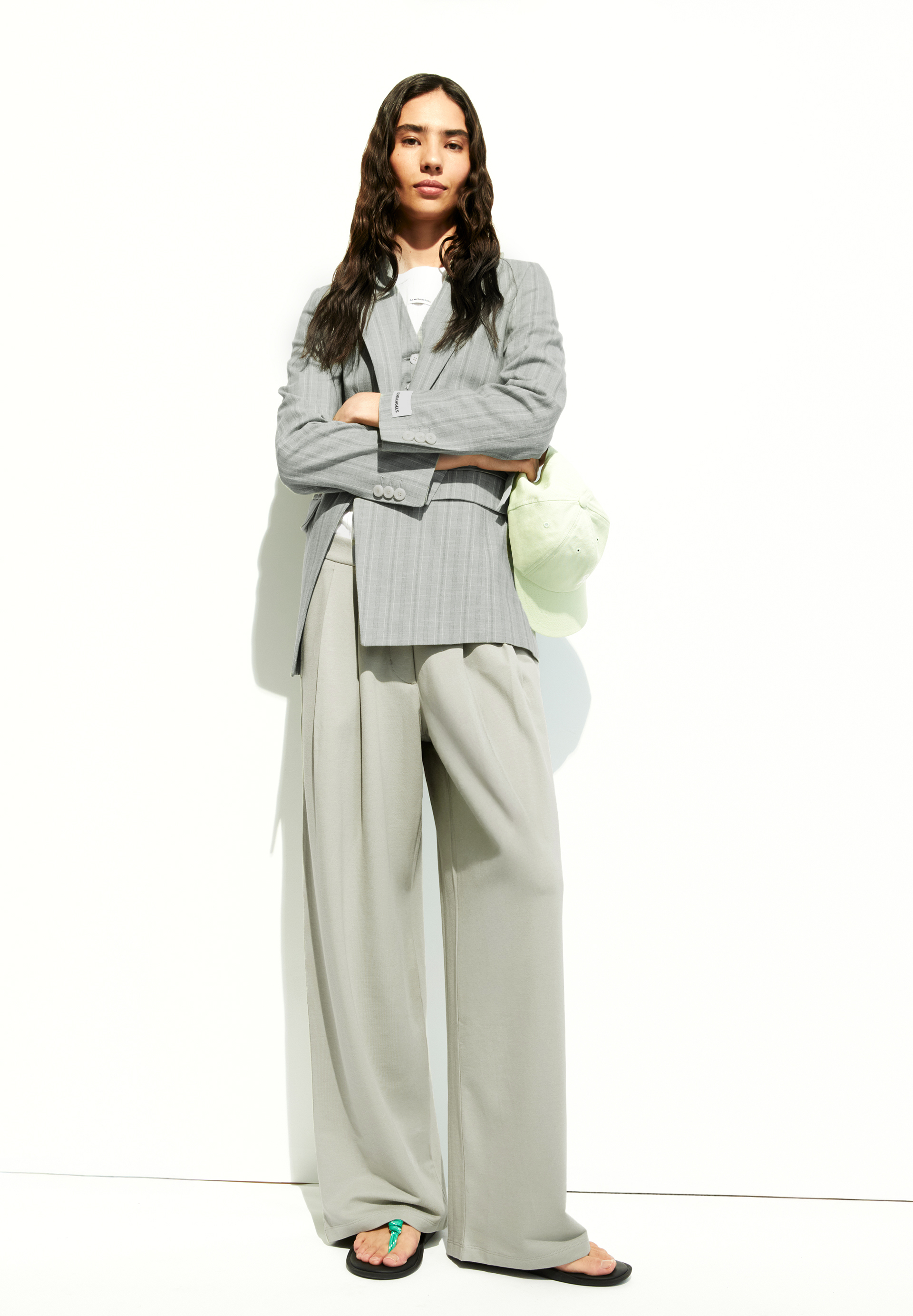 LIRAA LOU WIDELEG Jersey broek van biologische katoenmix