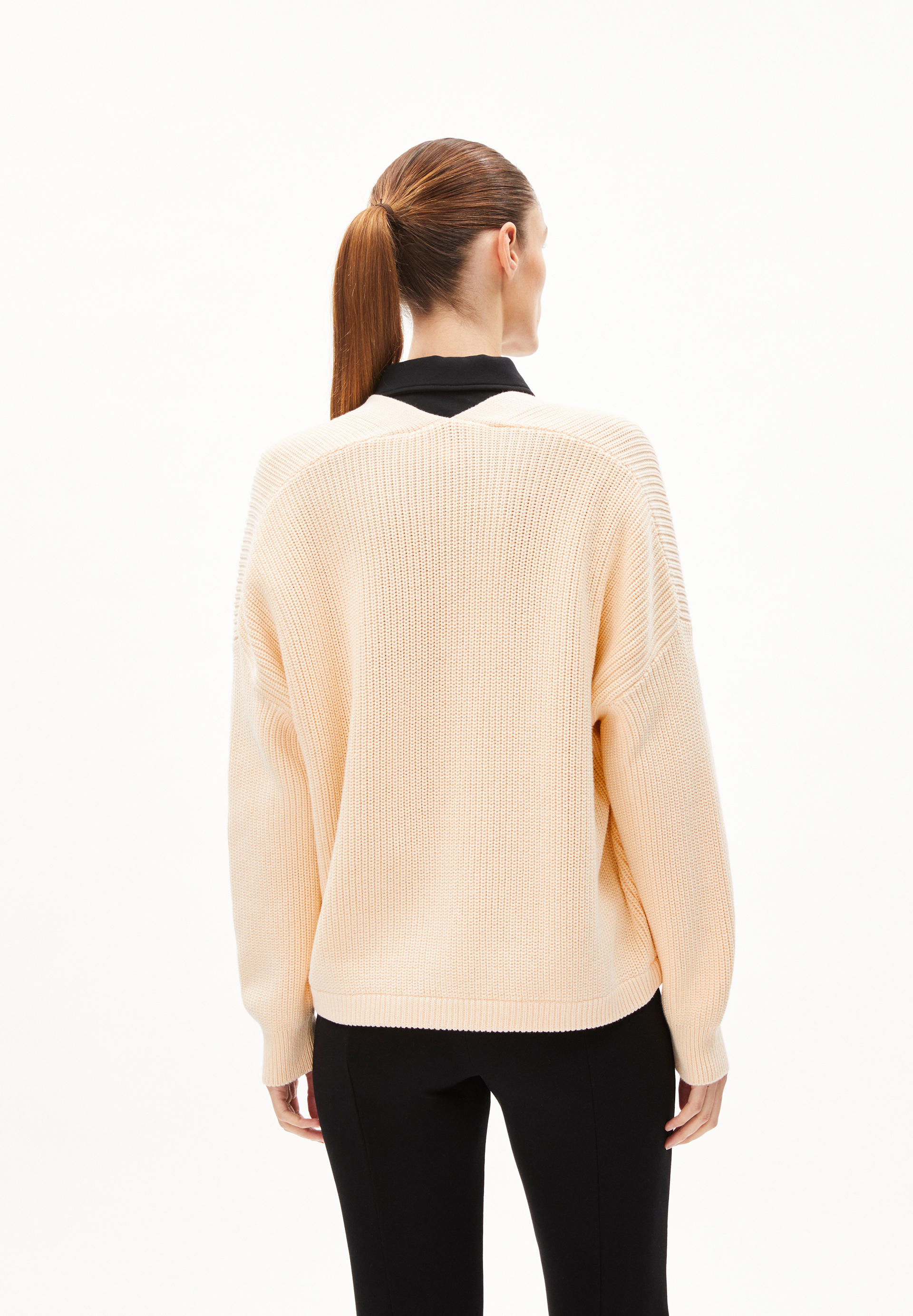VILDAANA Veste en maille coupe oversize en coton bio