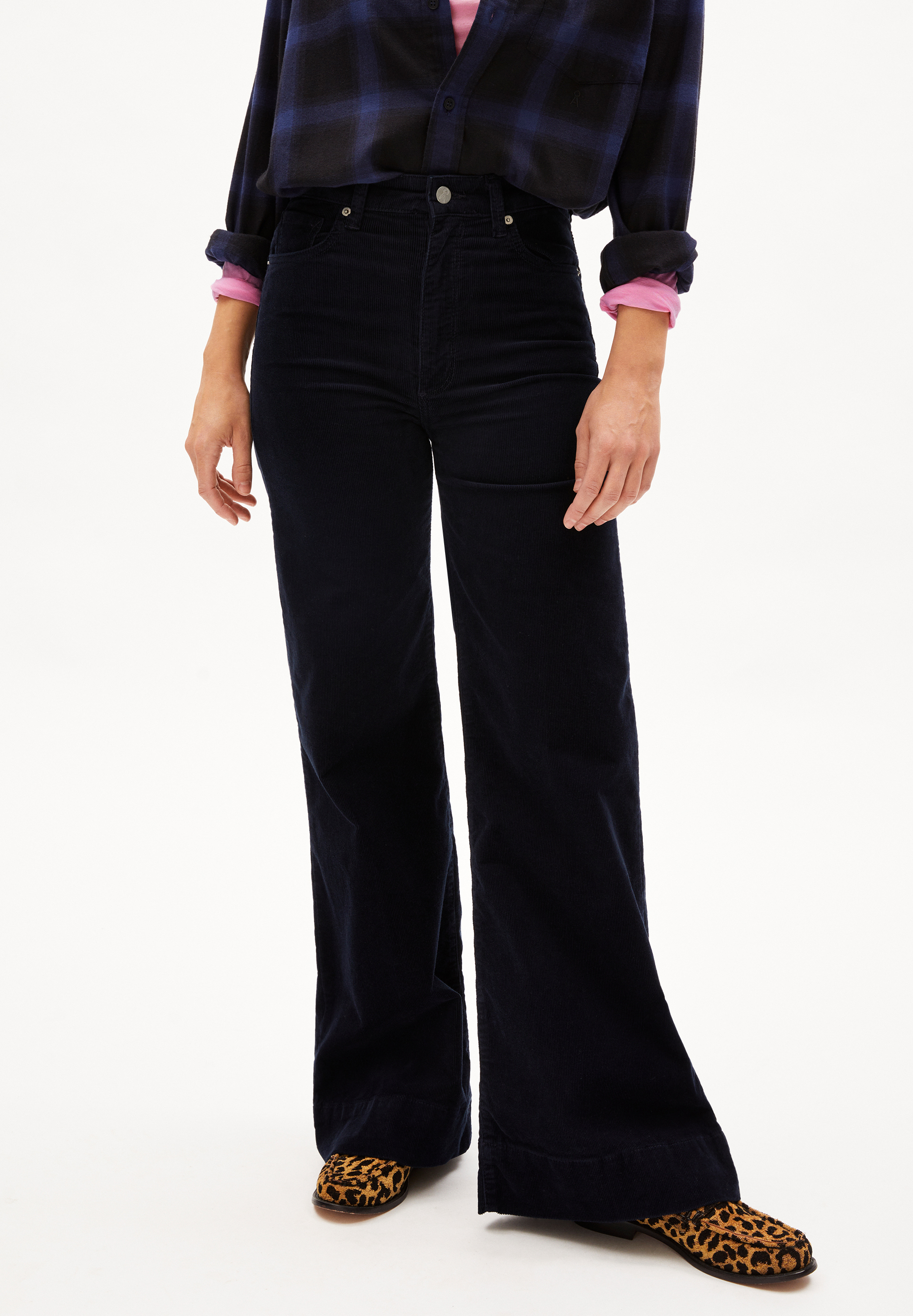 MURLIAA CORDUROY Geweven rock Wide Leg High Waist van biokatoenmix