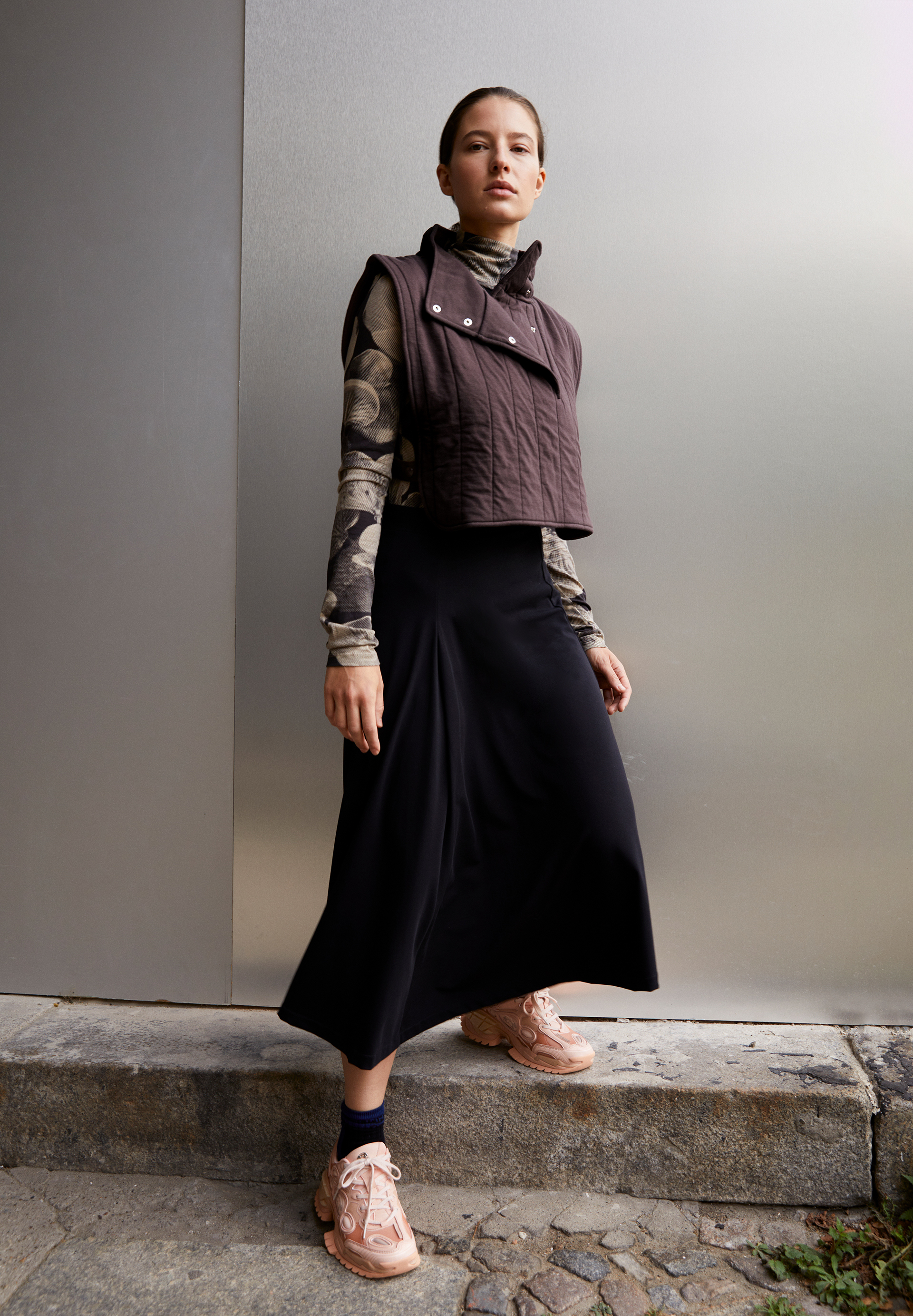 AVAA LOU Jersey Skirt Relaxed Fit made of Organic Cotton Mix