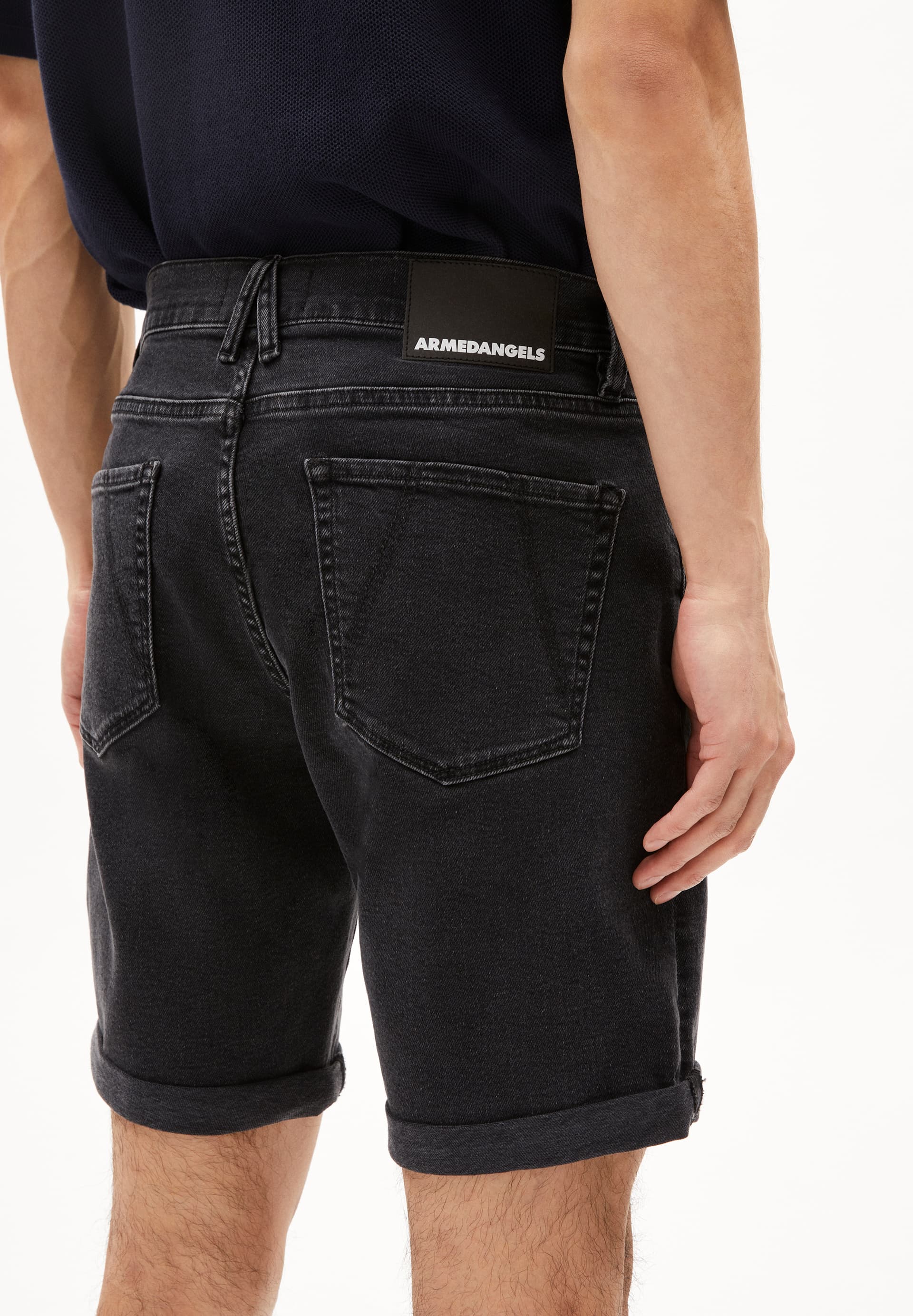 NAAILO BLACK DNM Jeans Shorts aus recyceltem Baumwoll Mix