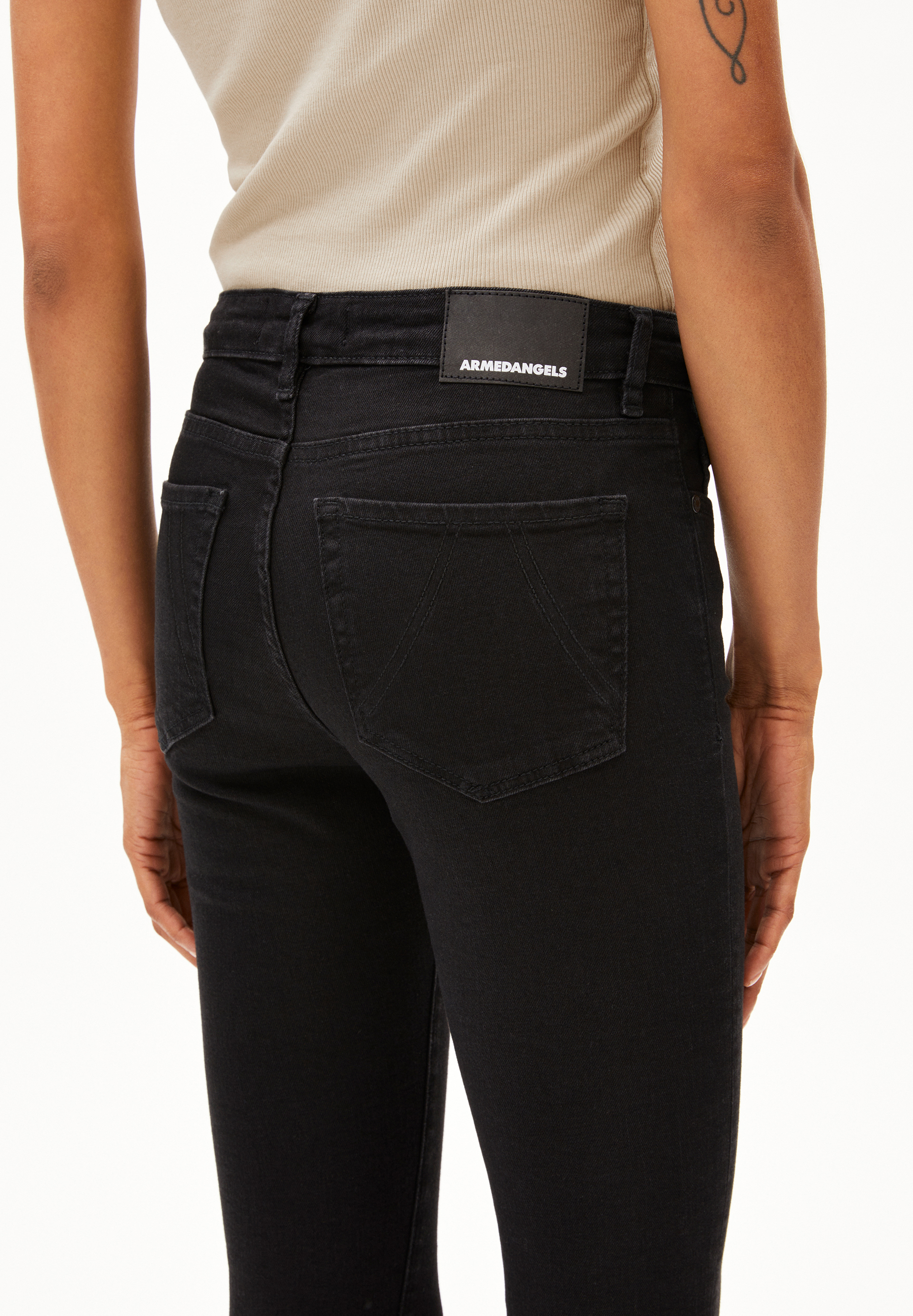 TILLAA Jean skinny taille mi-haute en mélange de coton biologique X-Stretch
