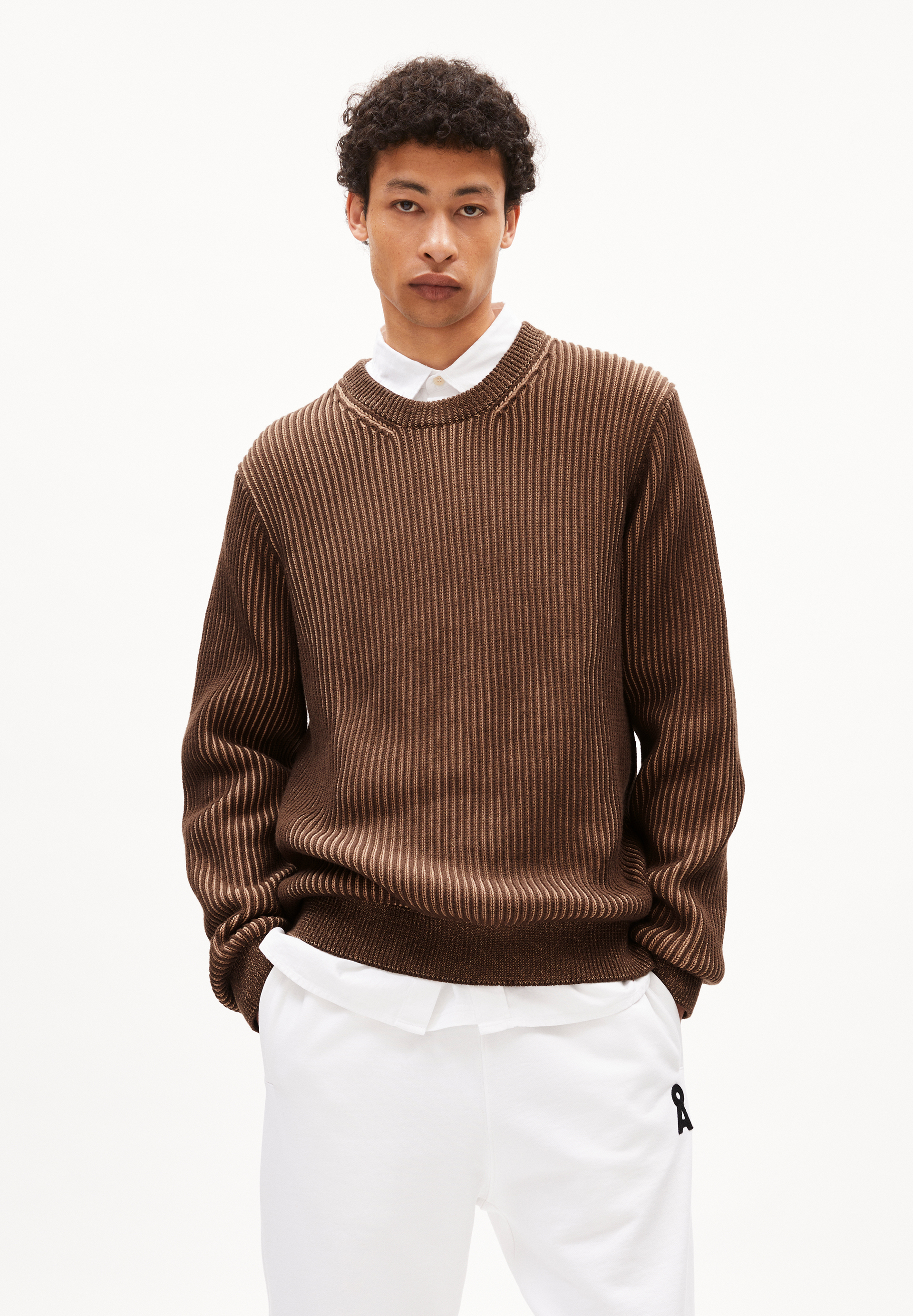 ANDRAAS Pull coupe standard en coton bio