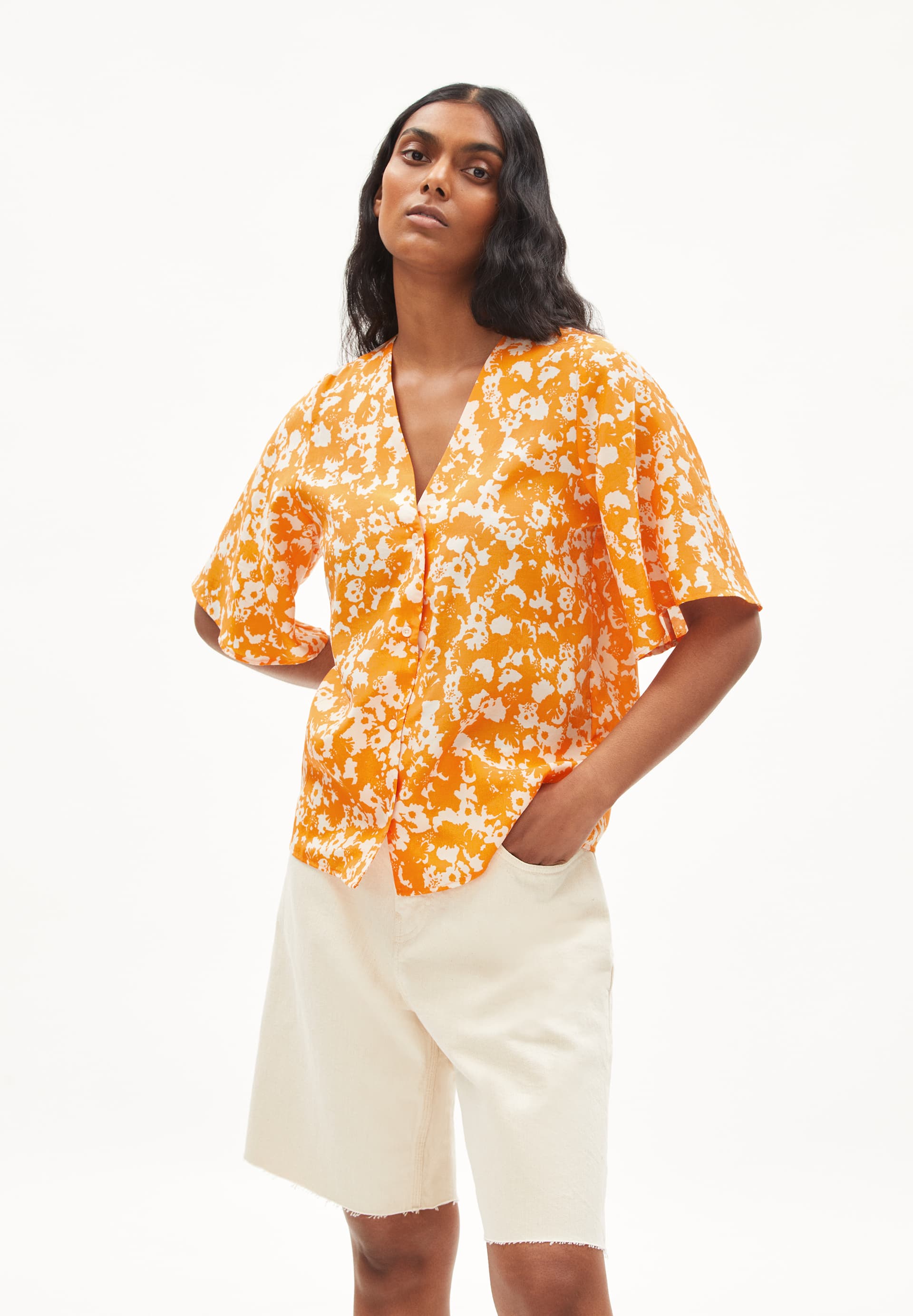 HOLMAA MANGORANGE Blouse Relaxed Fit made of TENCEL™ Lyocell