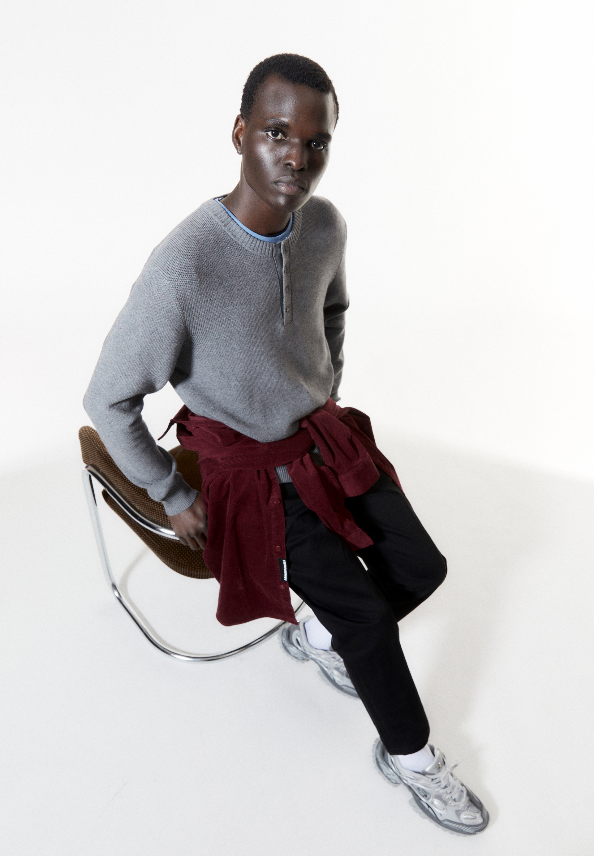 SAANTIAGO Pull coupe standard en laine mérinos bio mélangée