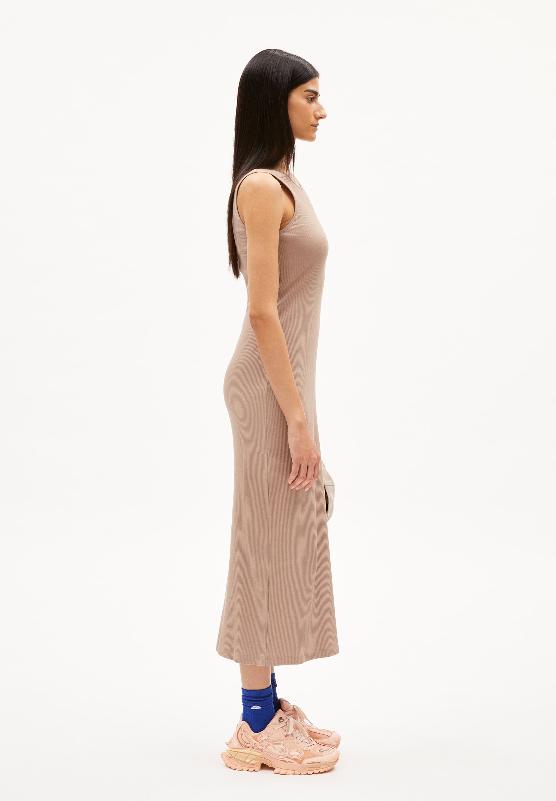 ESILAA Rib-Jersey Dress Slim Fit made of Organic Cotton Mix