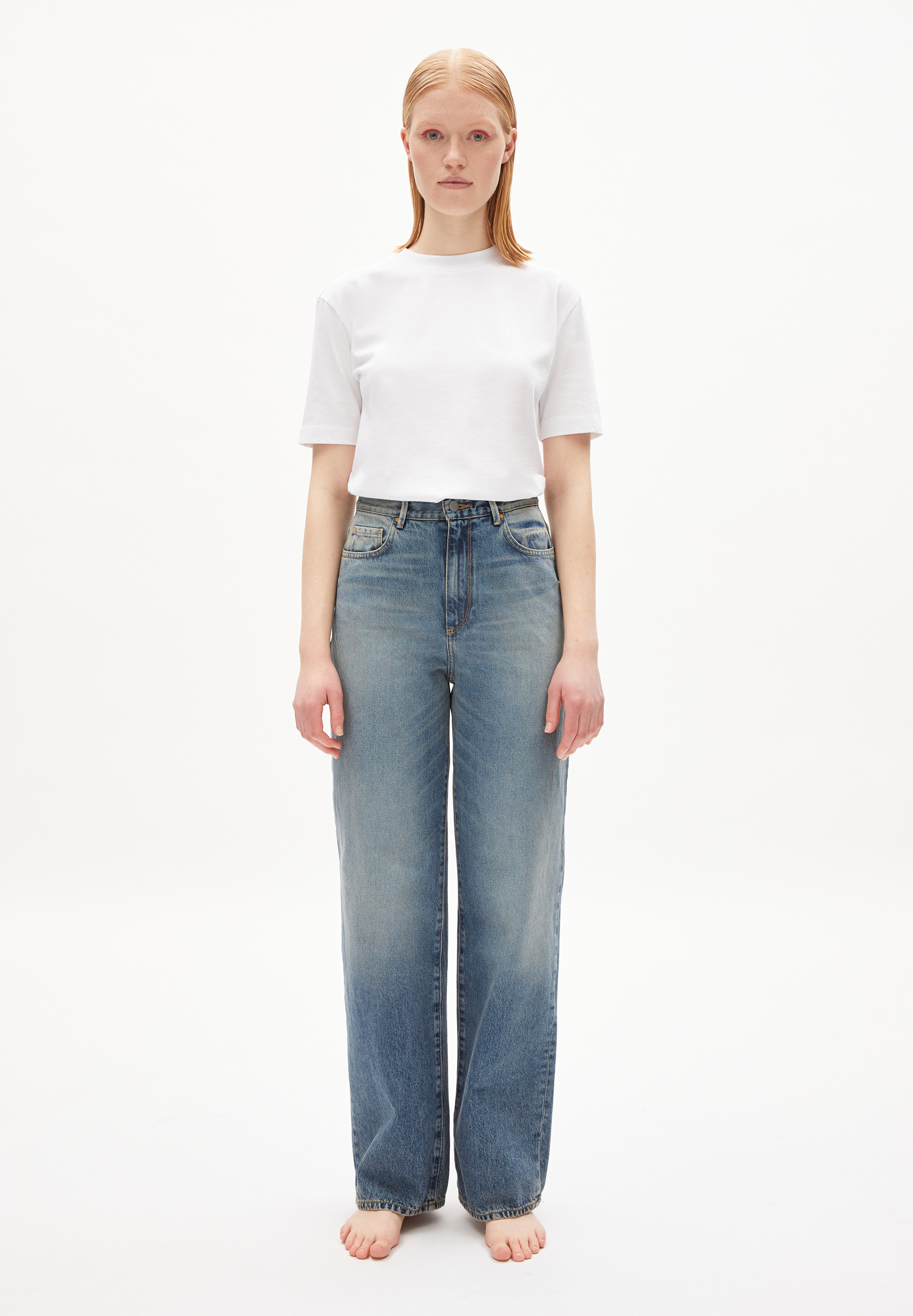 ENIJAA RETRO High Waist Wide Leg aus Bio-Baumwoll Mix