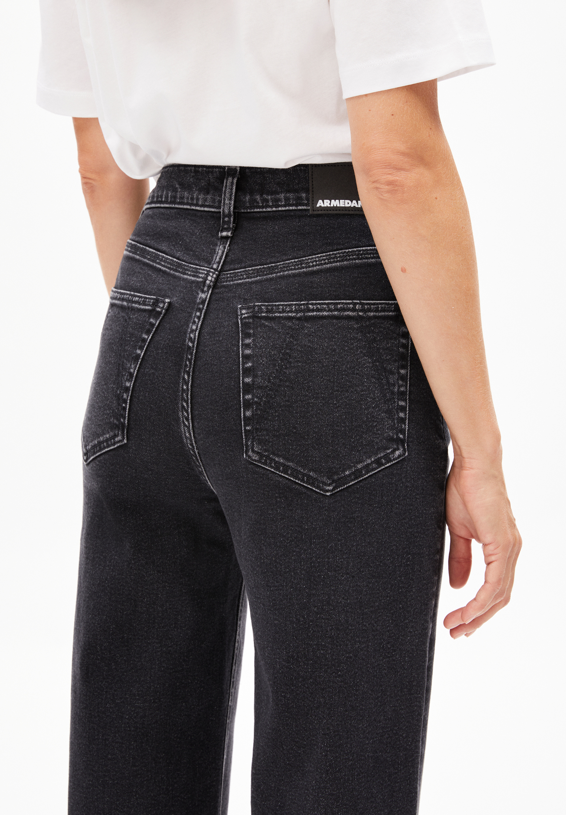 MURLIAA CROPPED Wide Jeans recycled cotton mix comfort-Stretch