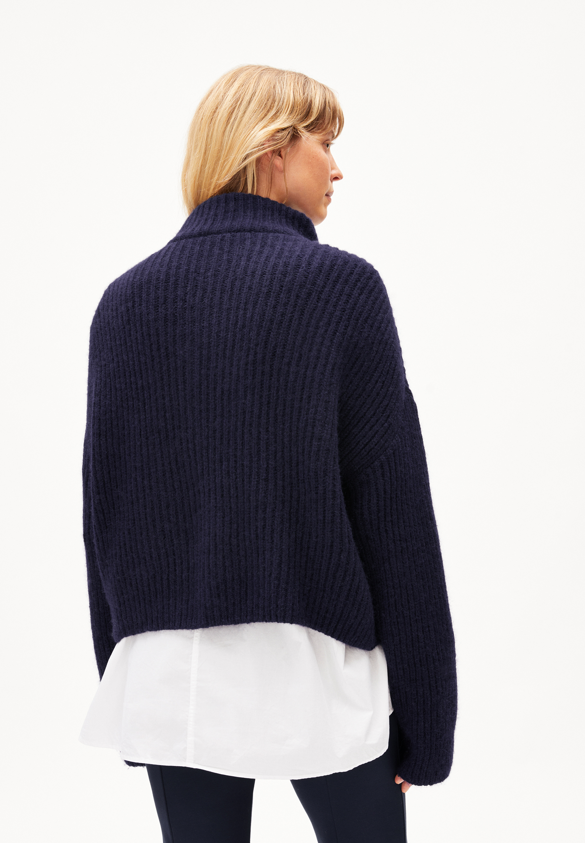 LUANIAA Sweater Oversized Fit made of Alpaca Wool Mix