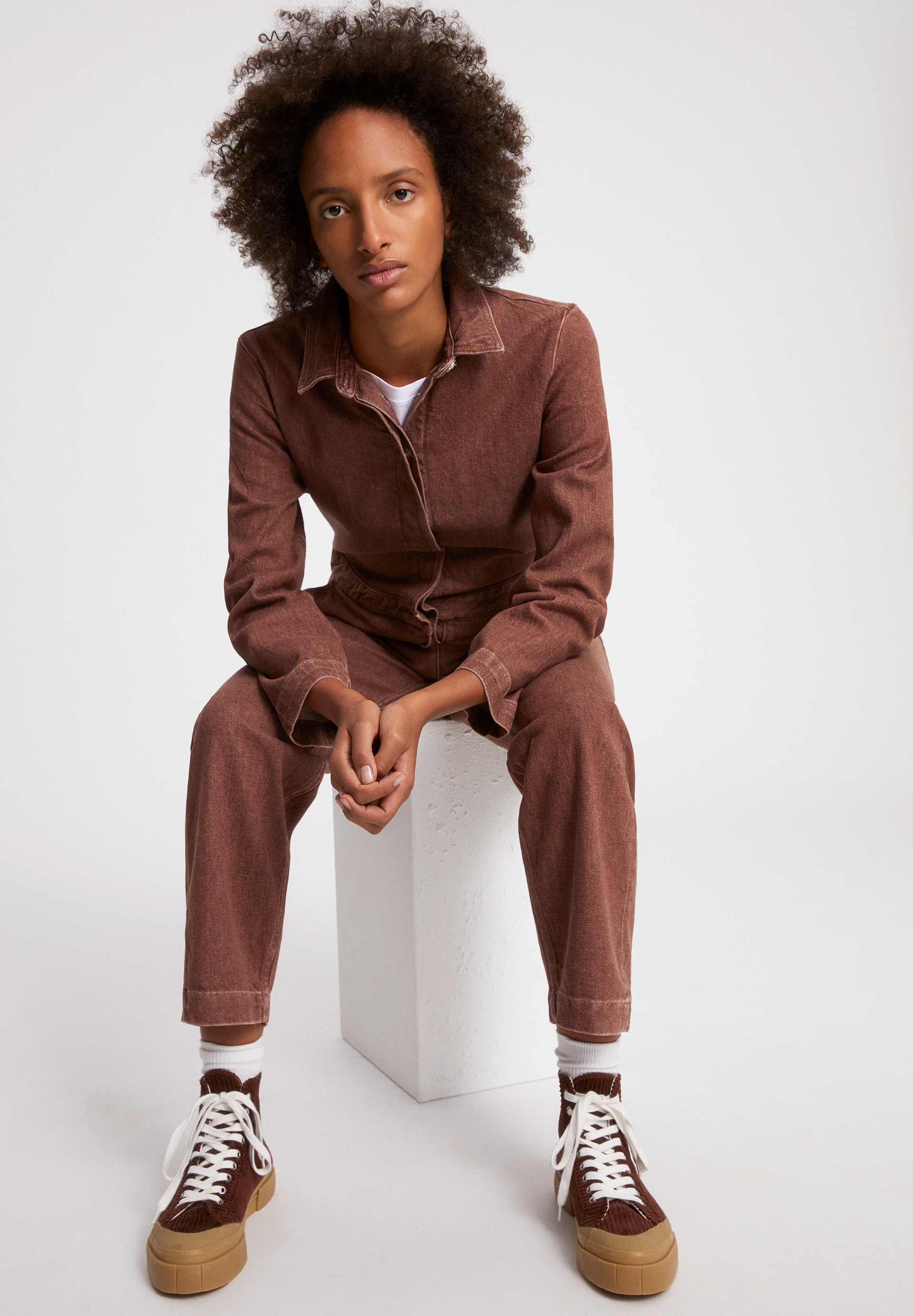 ALEAA EARTHCOLORS® Jumpsuit en coton bio mélangé