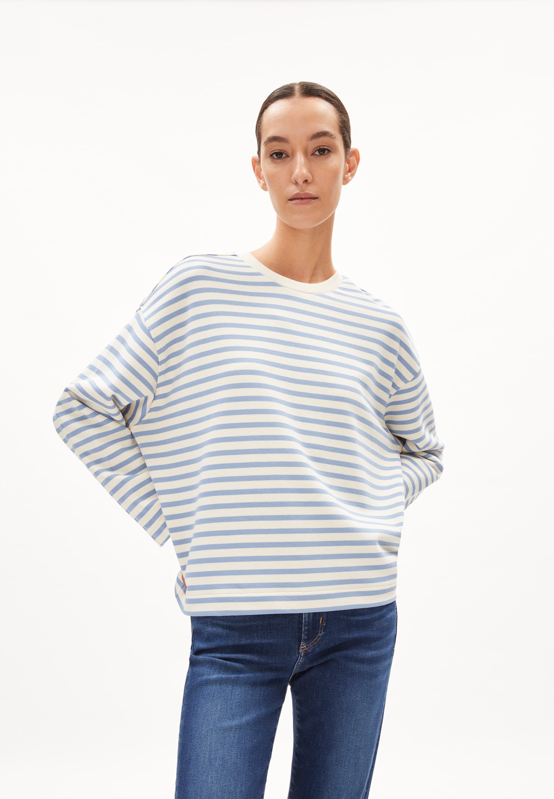 FRANKAA MAARLEN STRIPE Sweatshirt van biologisch katoen