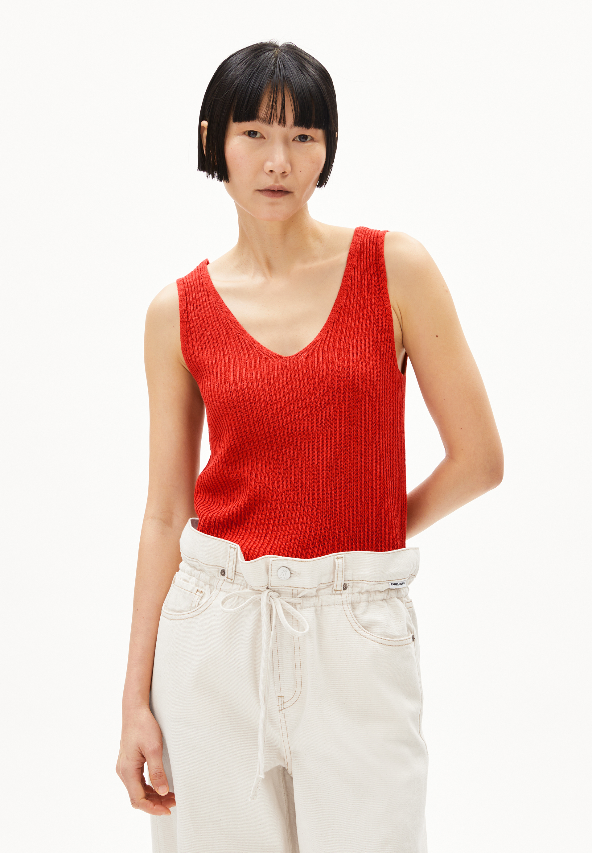 CAARO LINO Stricktop aus Leinen-Mix