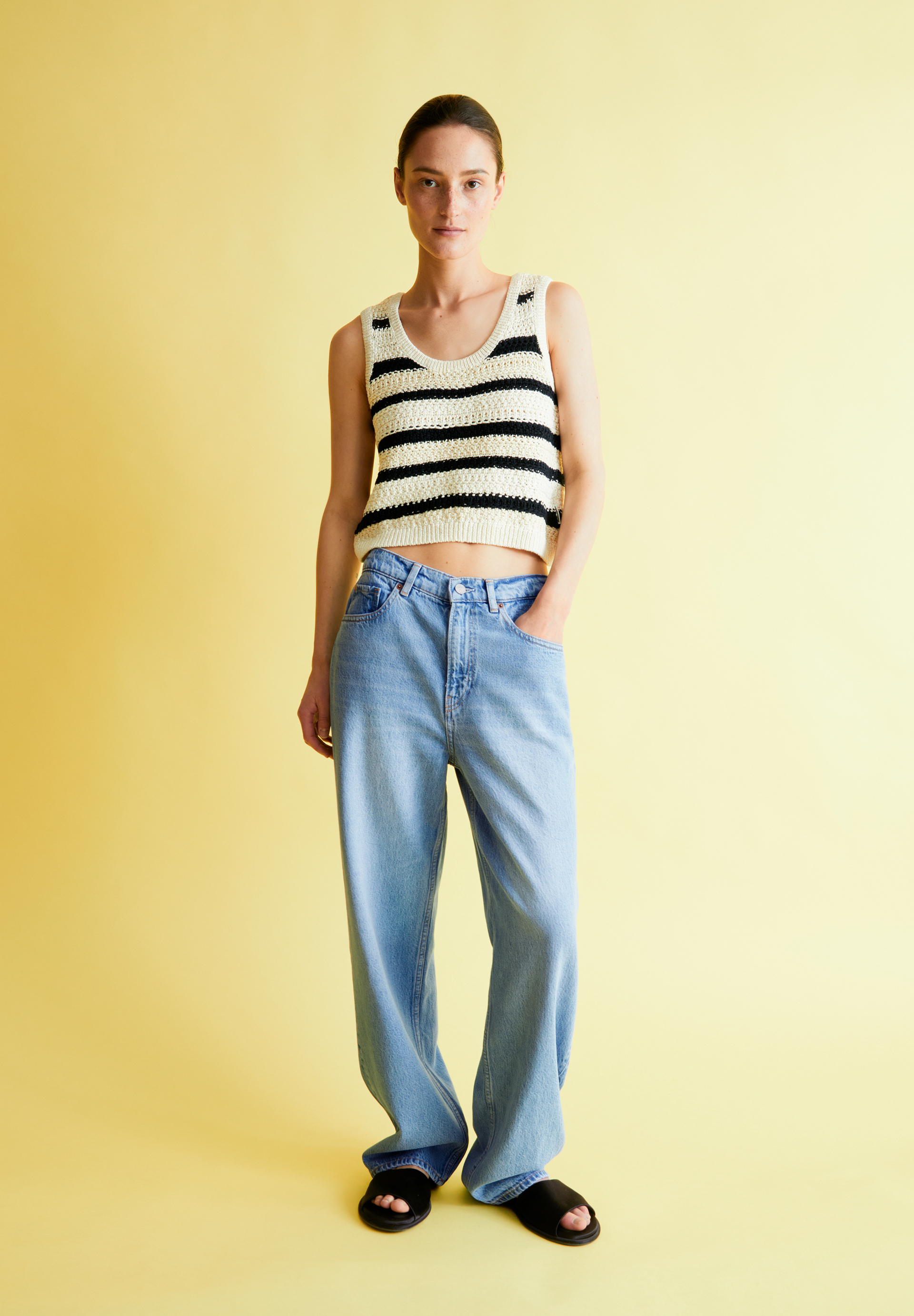 CLAAIRE STRIPES Knit Top made of Organic Cotton