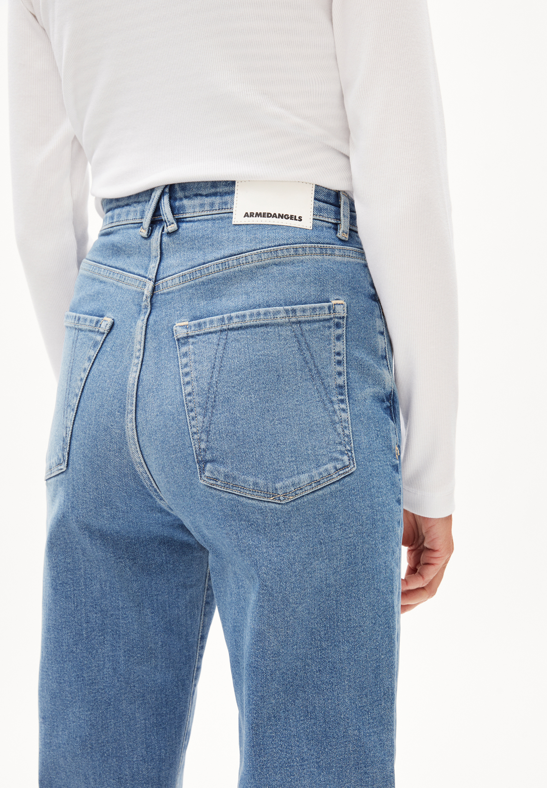 MAIRAA COMFORT Jeans Mom Fit High Waist Ankle recycelter Baumwoll Mix Comfort-Stretch