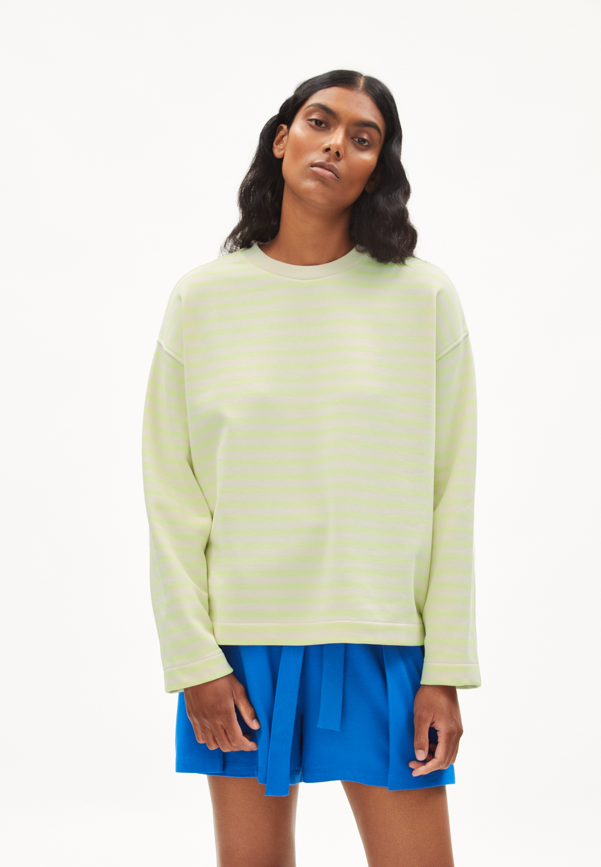 FRANKAA MAARLEN STRIPE Sweatshirt Oversized Fit aus Bio-Baumwolle