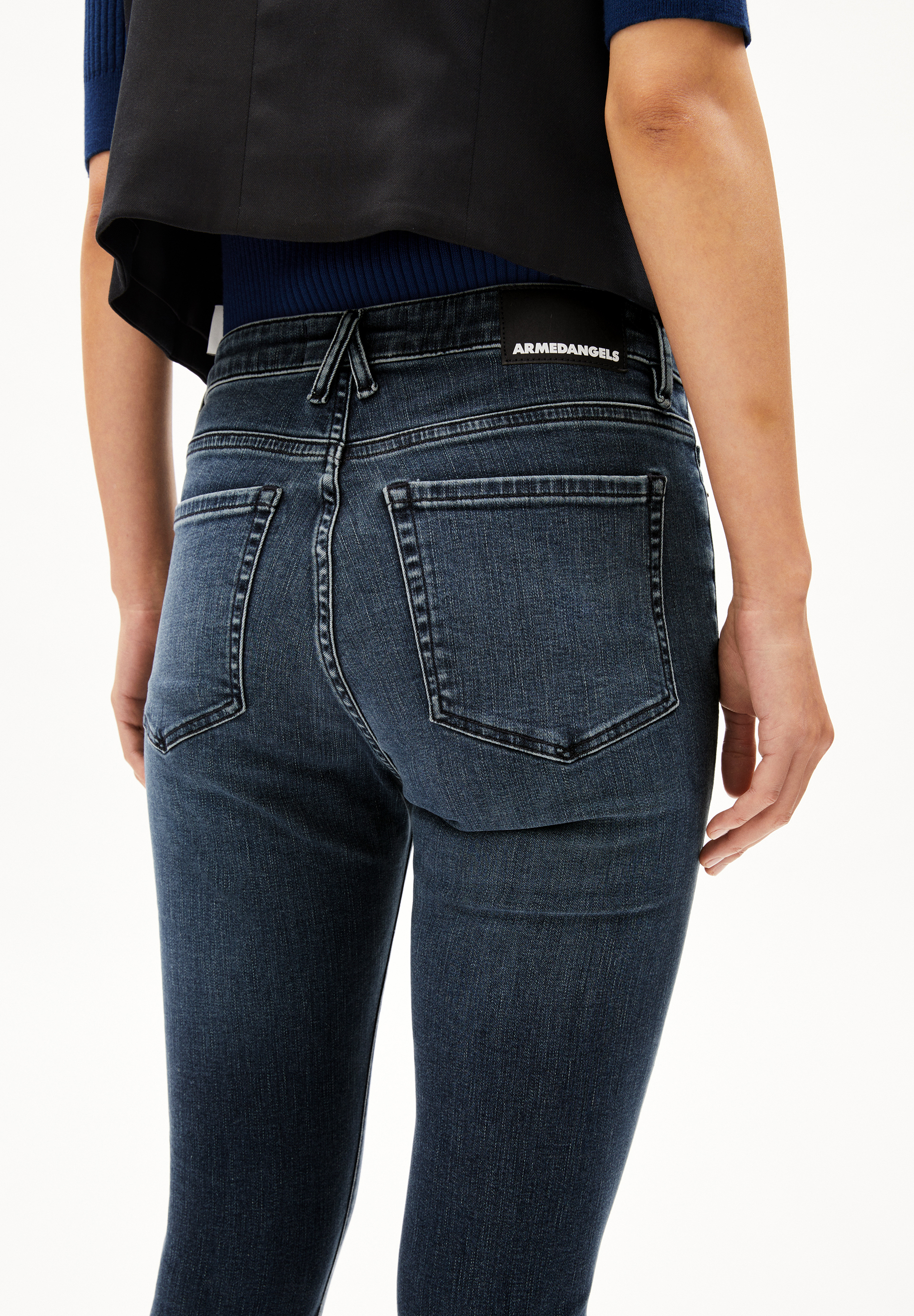 TILLAA Jean skinny taille mi-haute en mélange de coton biologique X-Stretch