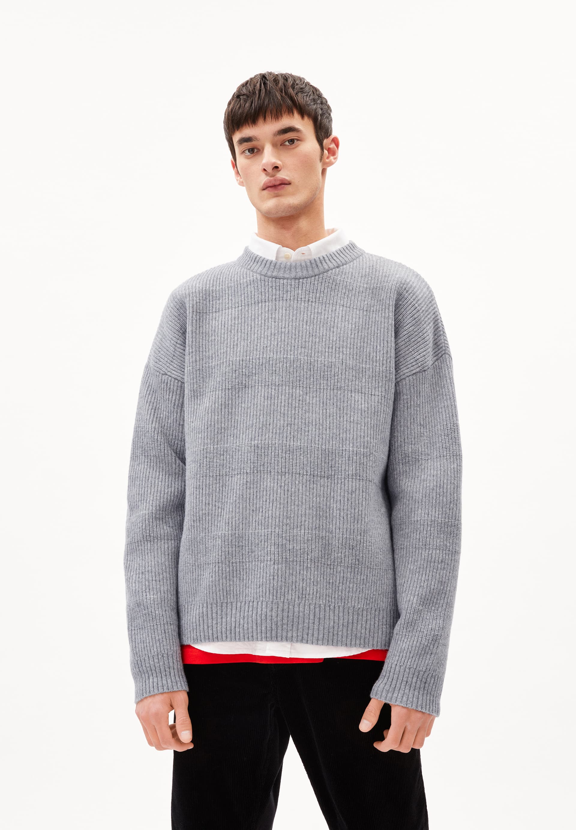 VISKAANO Pullover Relaxed Fit aus Bio-Woll Mix
