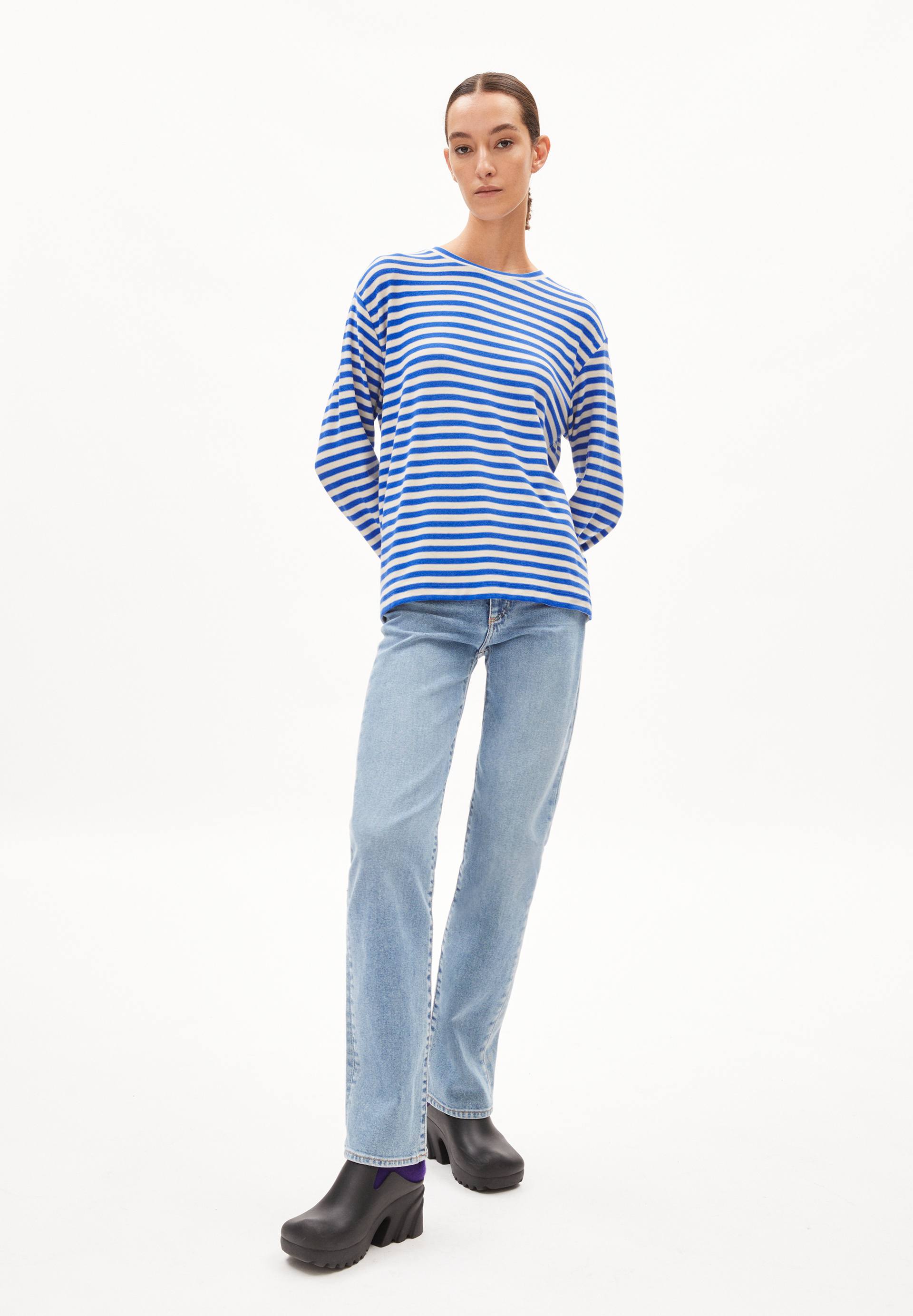 MARYNAA KNITTED STRIPE Longsleeve Loose Fit made of Organic Cotton Mix