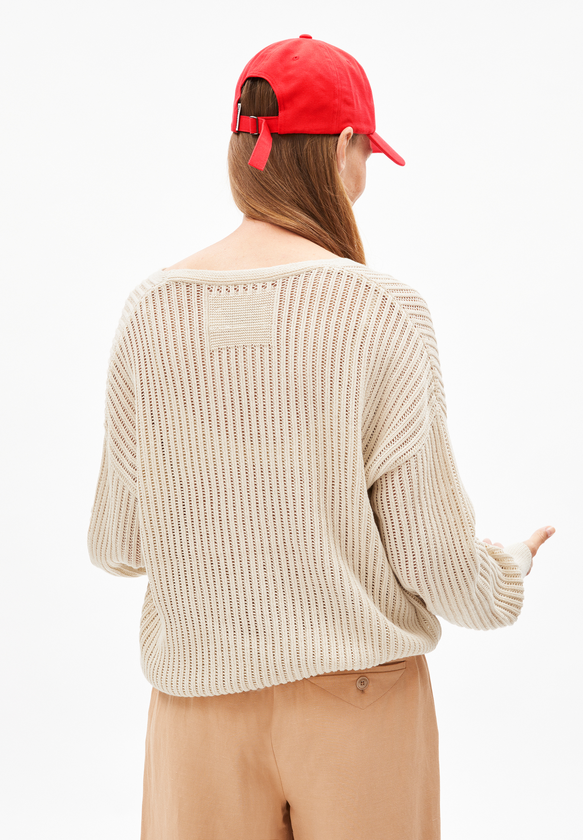 RABEAA CROCHET LINO Pullover aus Leinen-Mix