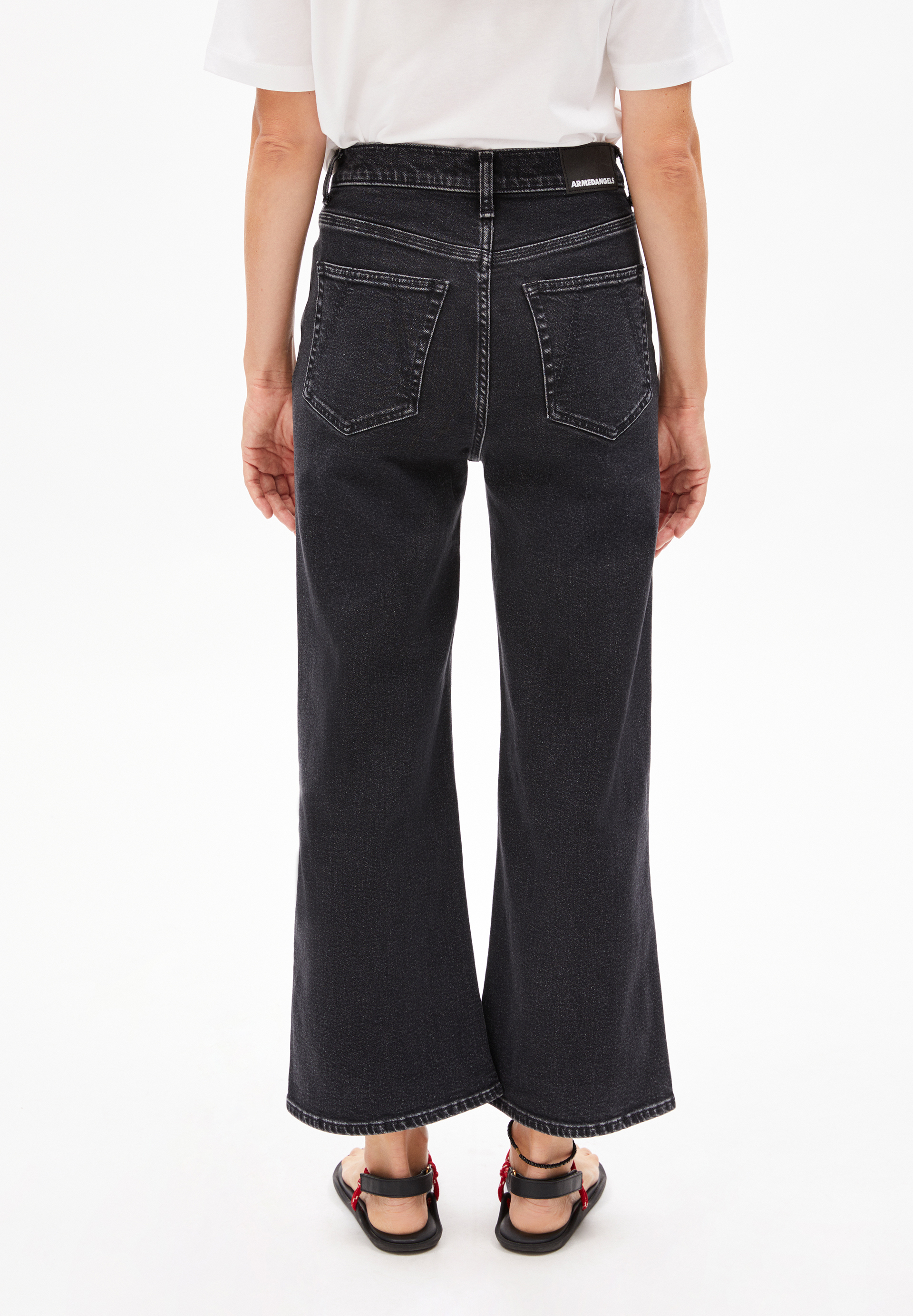 MURLIAA CROPPED Wide Jeans recycled cotton mix comfort-Stretch