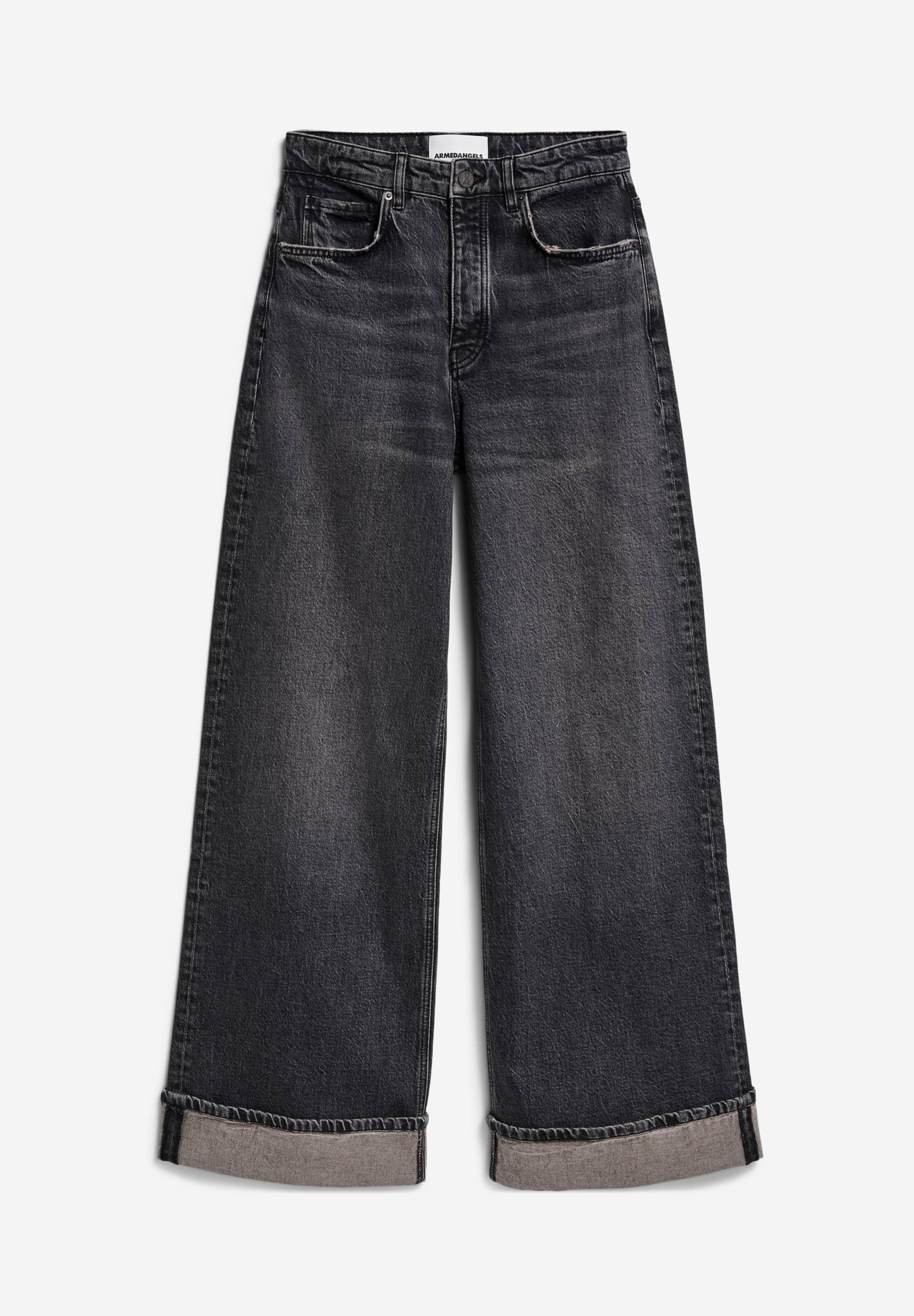 BLINAA Jeans Wide Leg High Waist Bio-Baumwoll Mix Comfort-Stretch