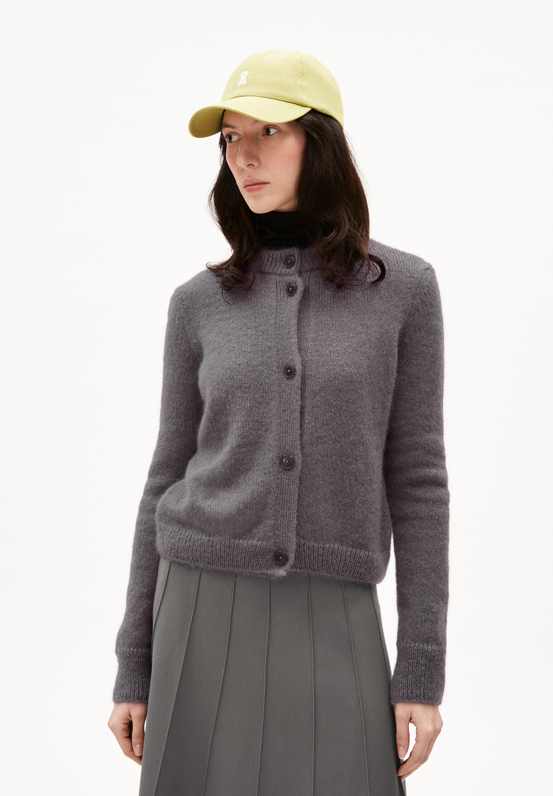 GILAAH MOHAIR Veste en maille coupe standard en laine mohair mélangée