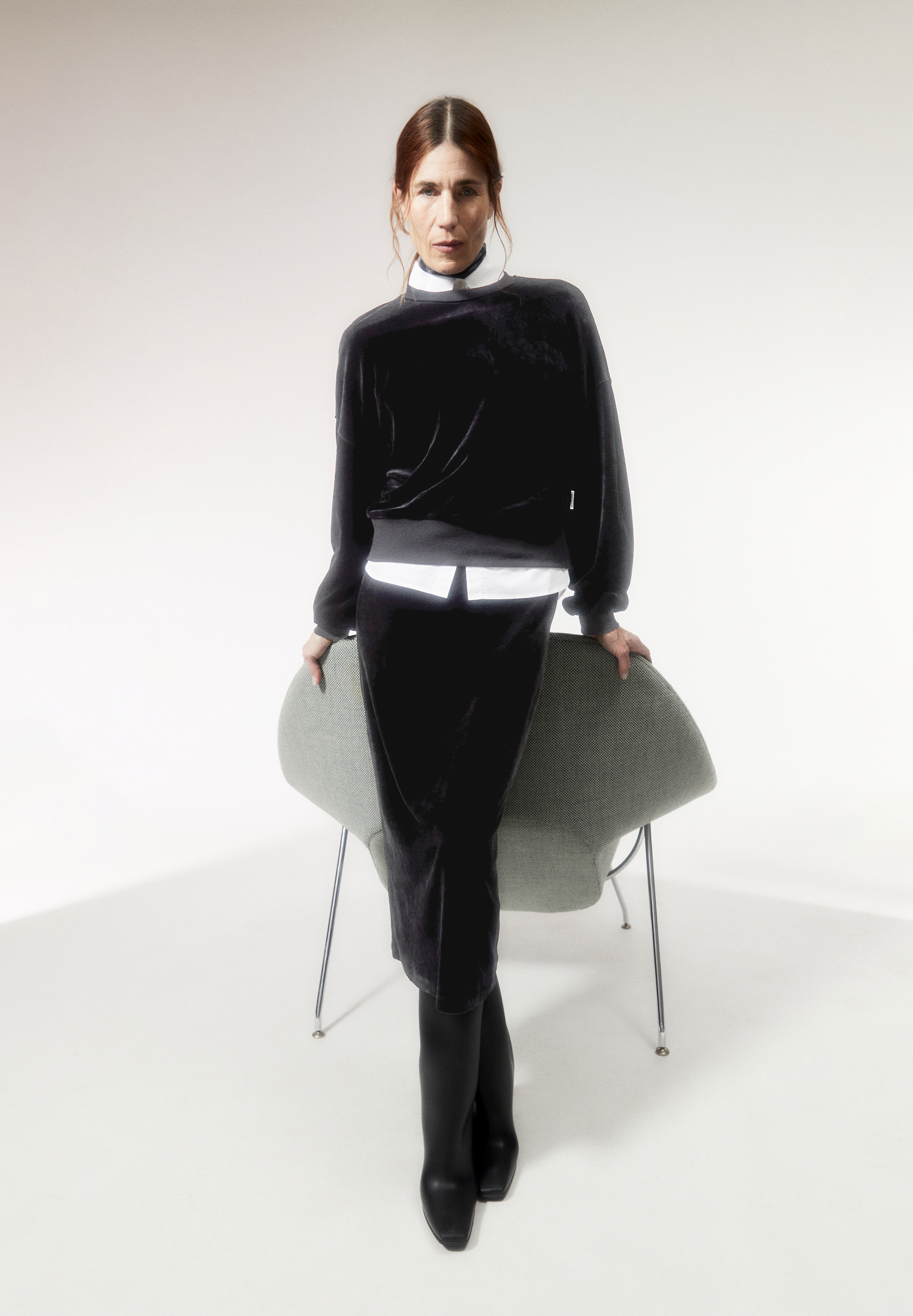 LEDIANAA Sweat-shirt coupe oversize en velours
