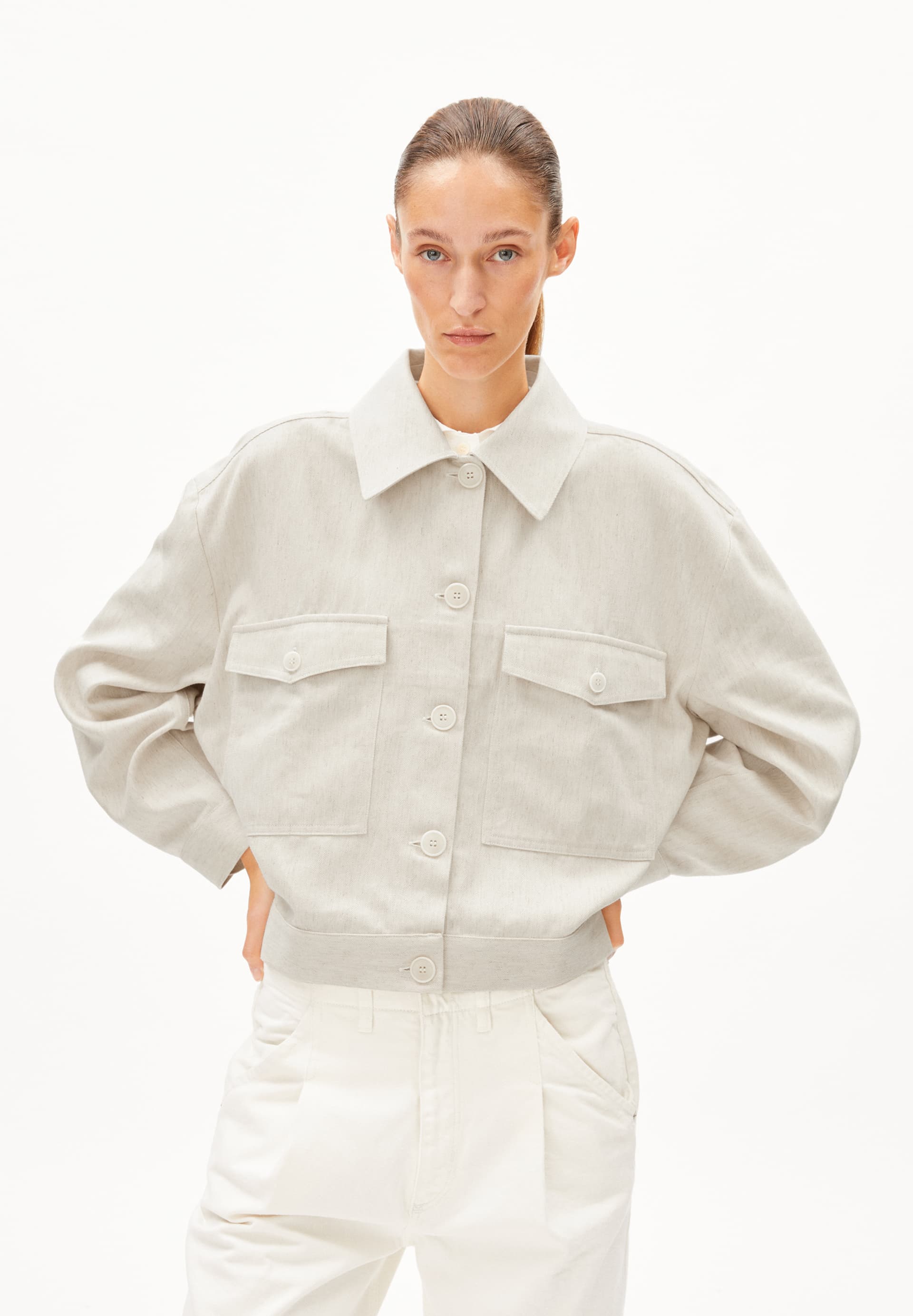 AALISEA LINO HEAVY Overshirt Oversized Fit made of Linen-Mix
