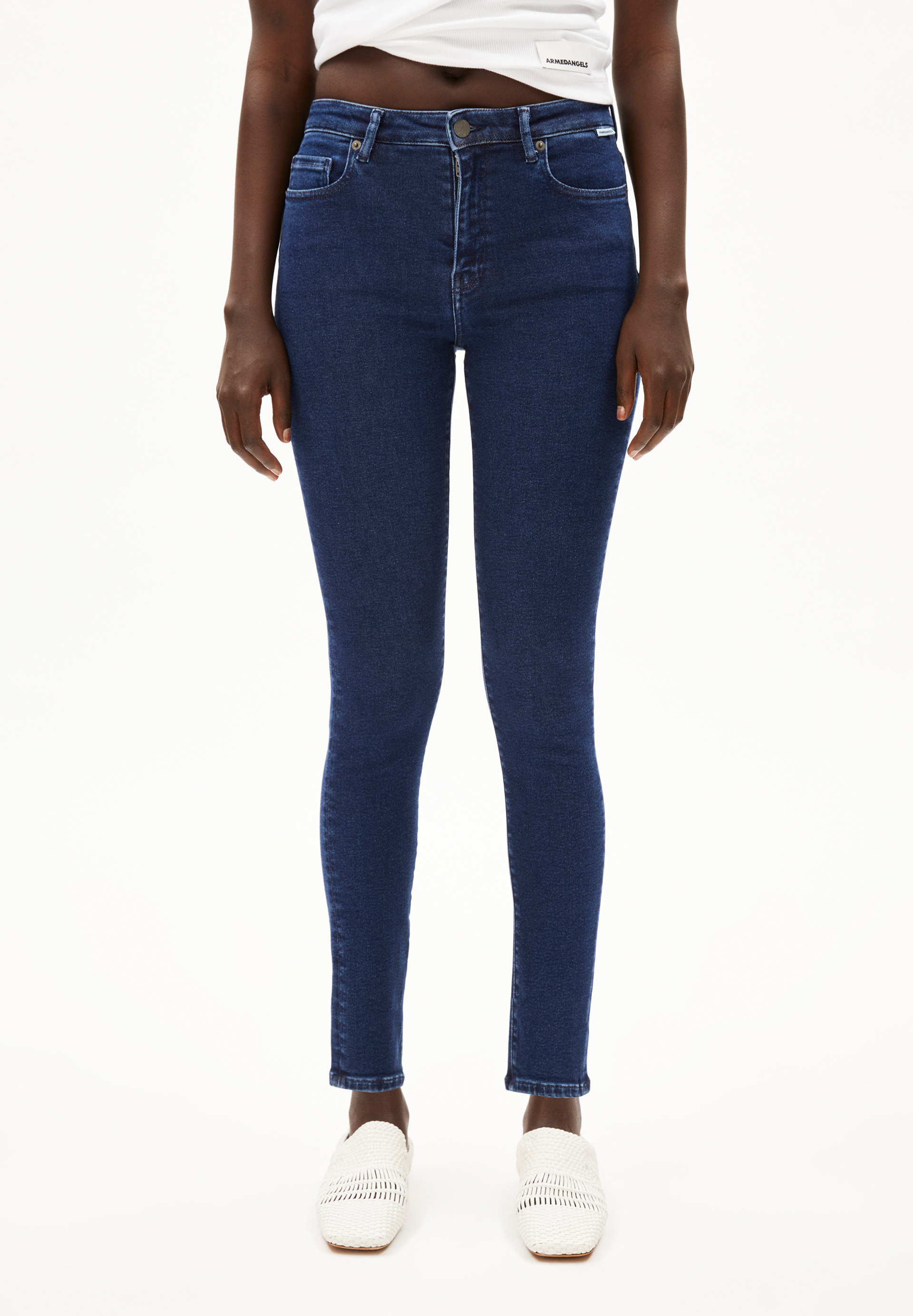 TILLAA Jean skinny taille mi-haute en mélange de coton biologique X-Stretch