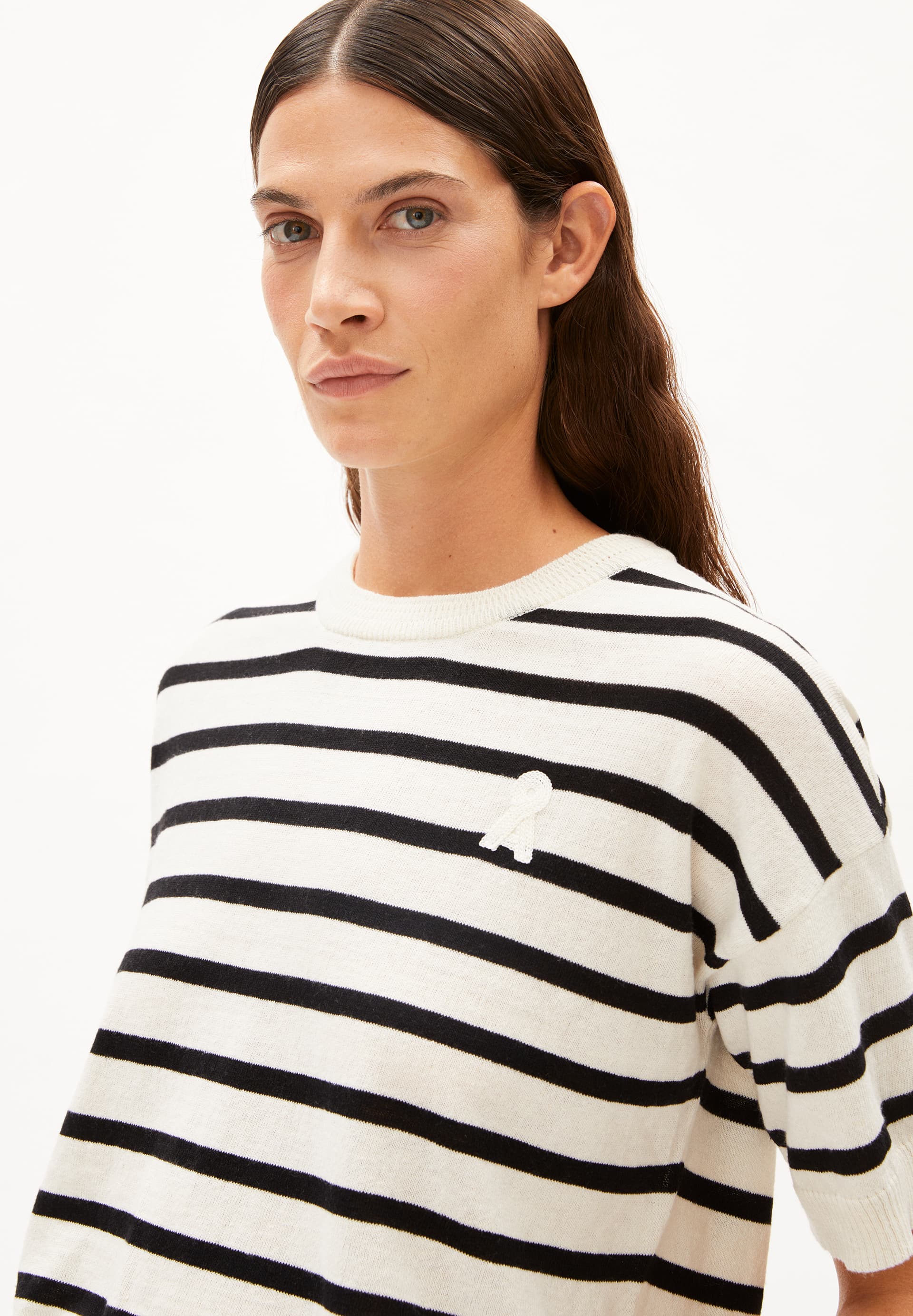 LILLAAS STRIPES Knit Shirt Loose Fit made of Linen-Mix
