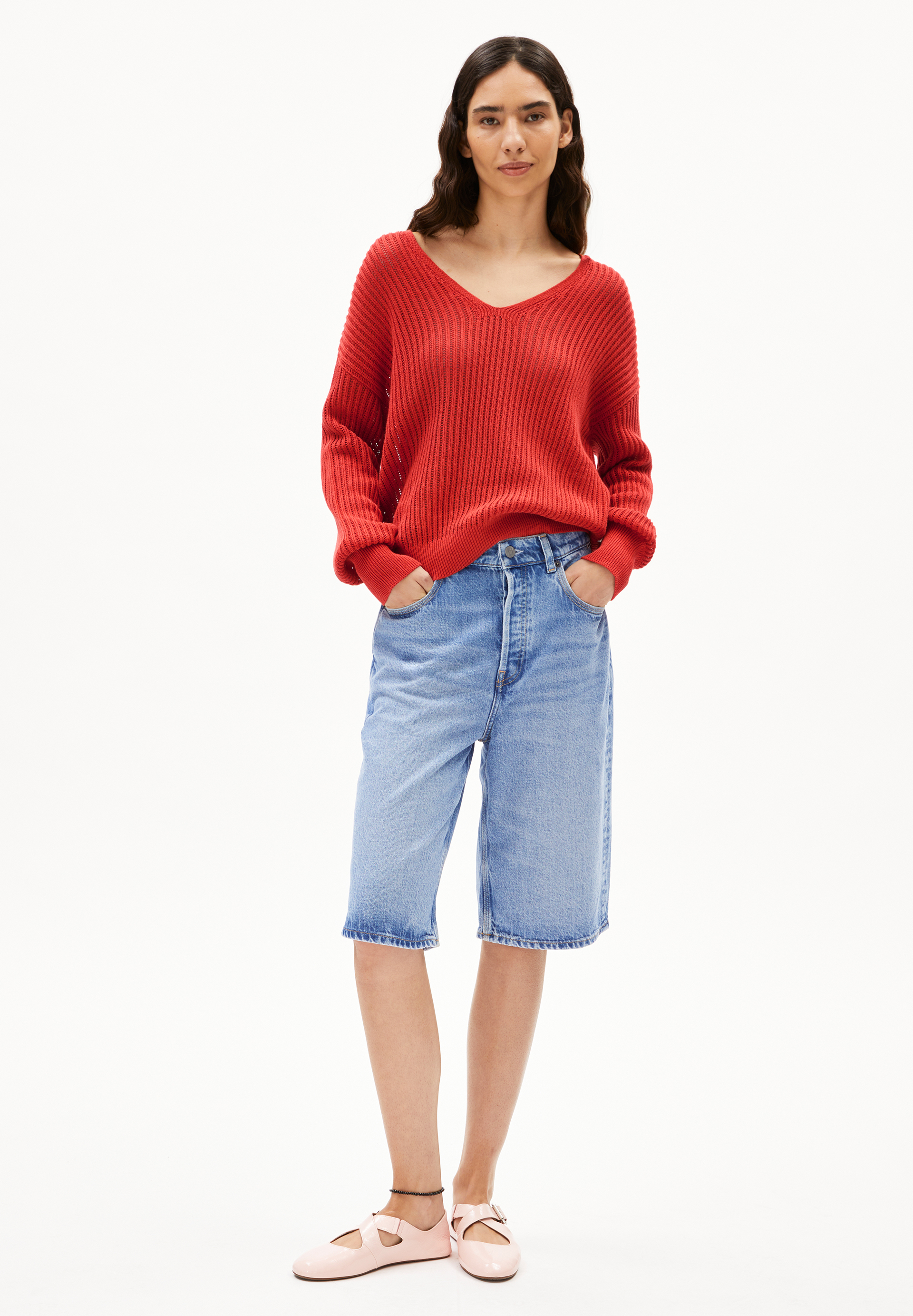 RABEAA CROCHET LINO Sweater made of Linen-Mix